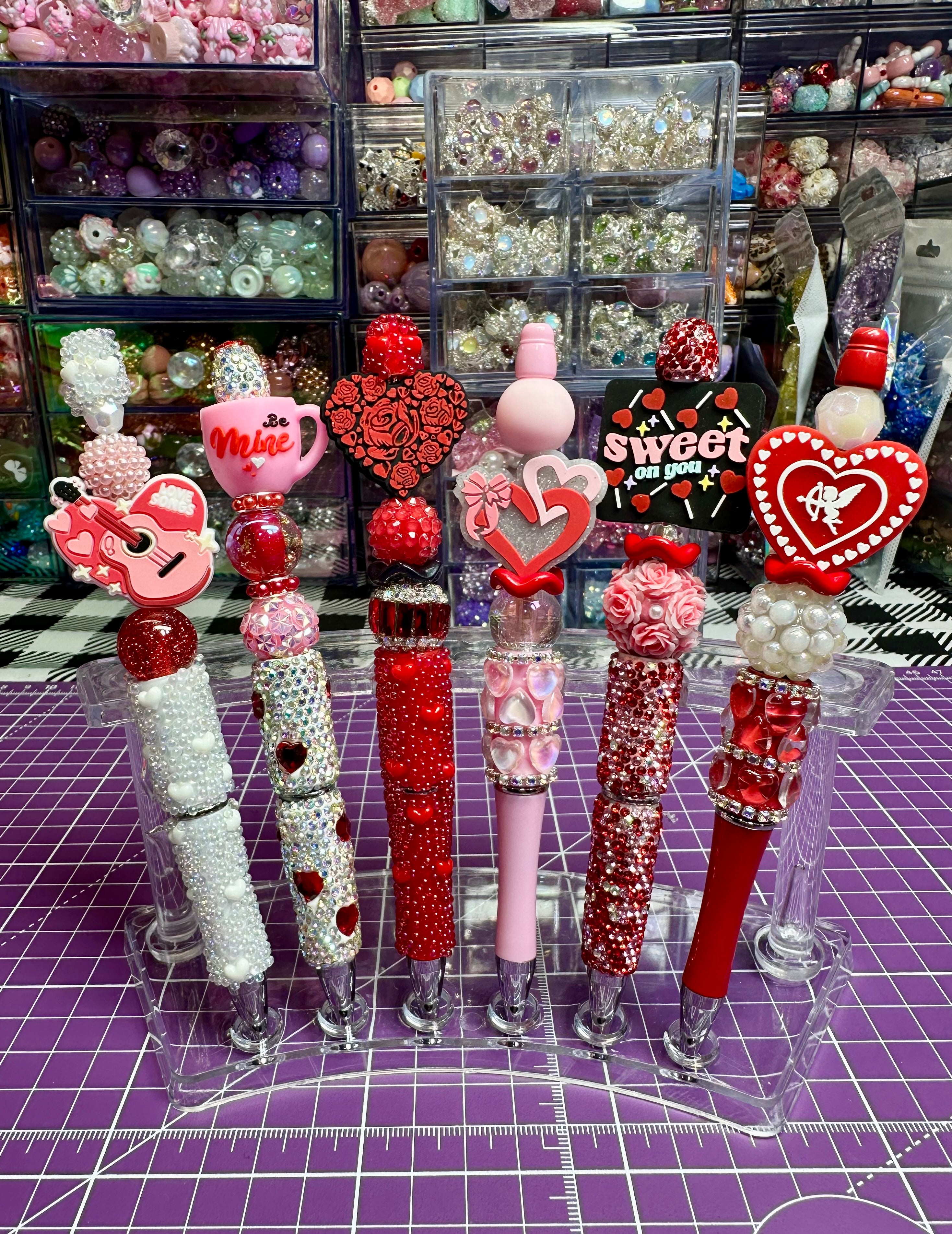 Beaded Pens - Valentine's Day Collection