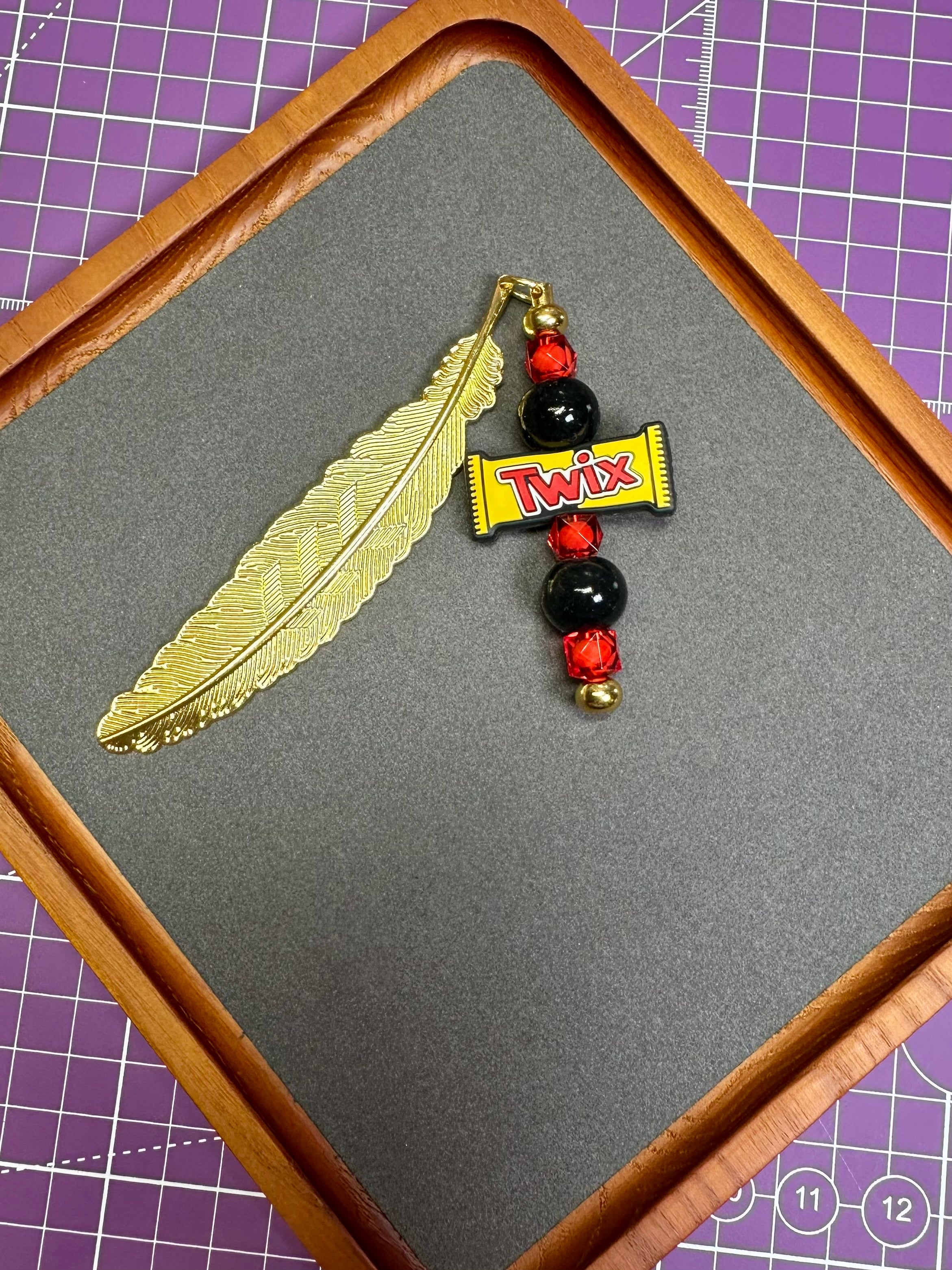Beaded Leaf Bookmarks