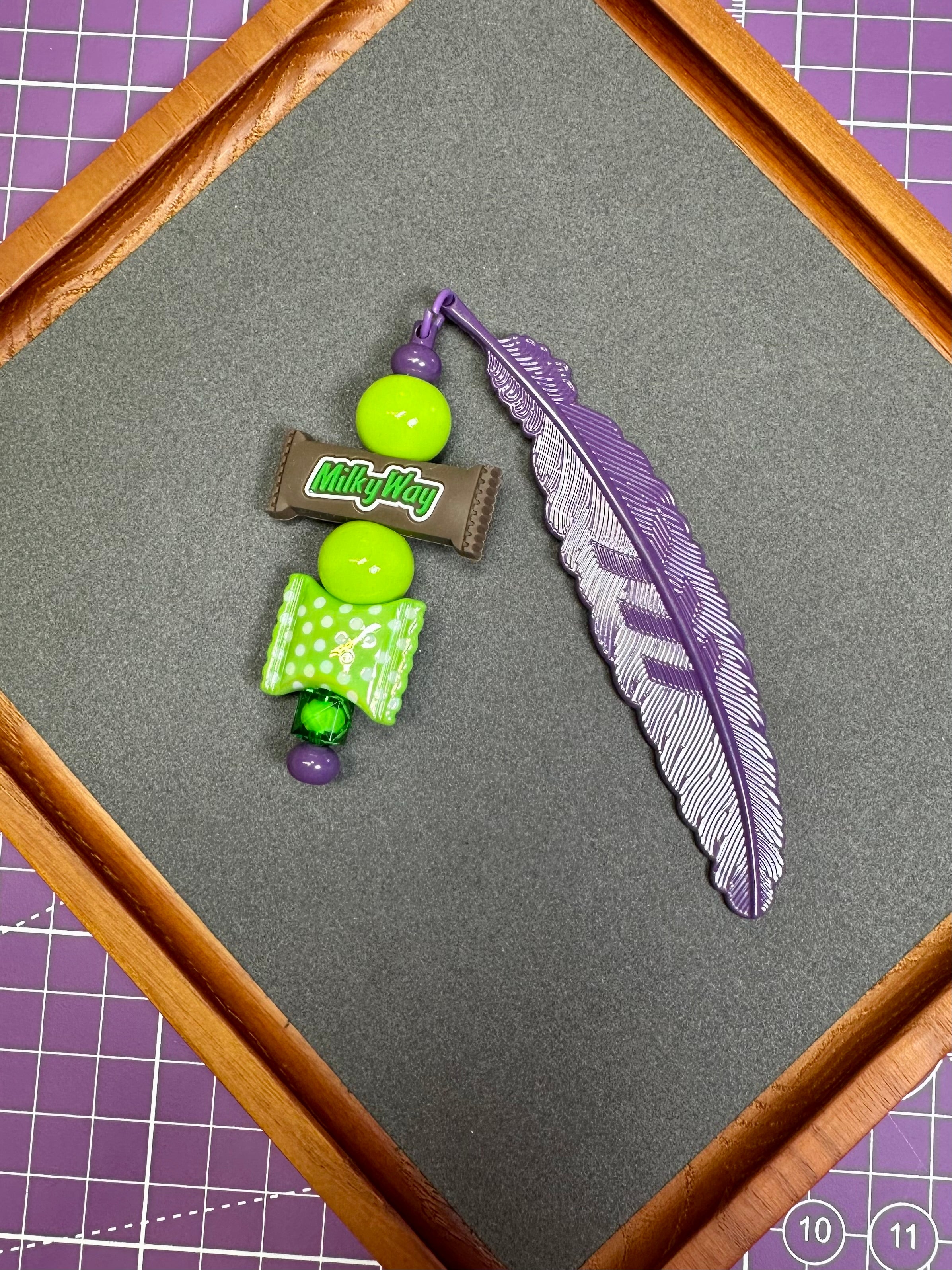 Beaded Leaf Bookmarks