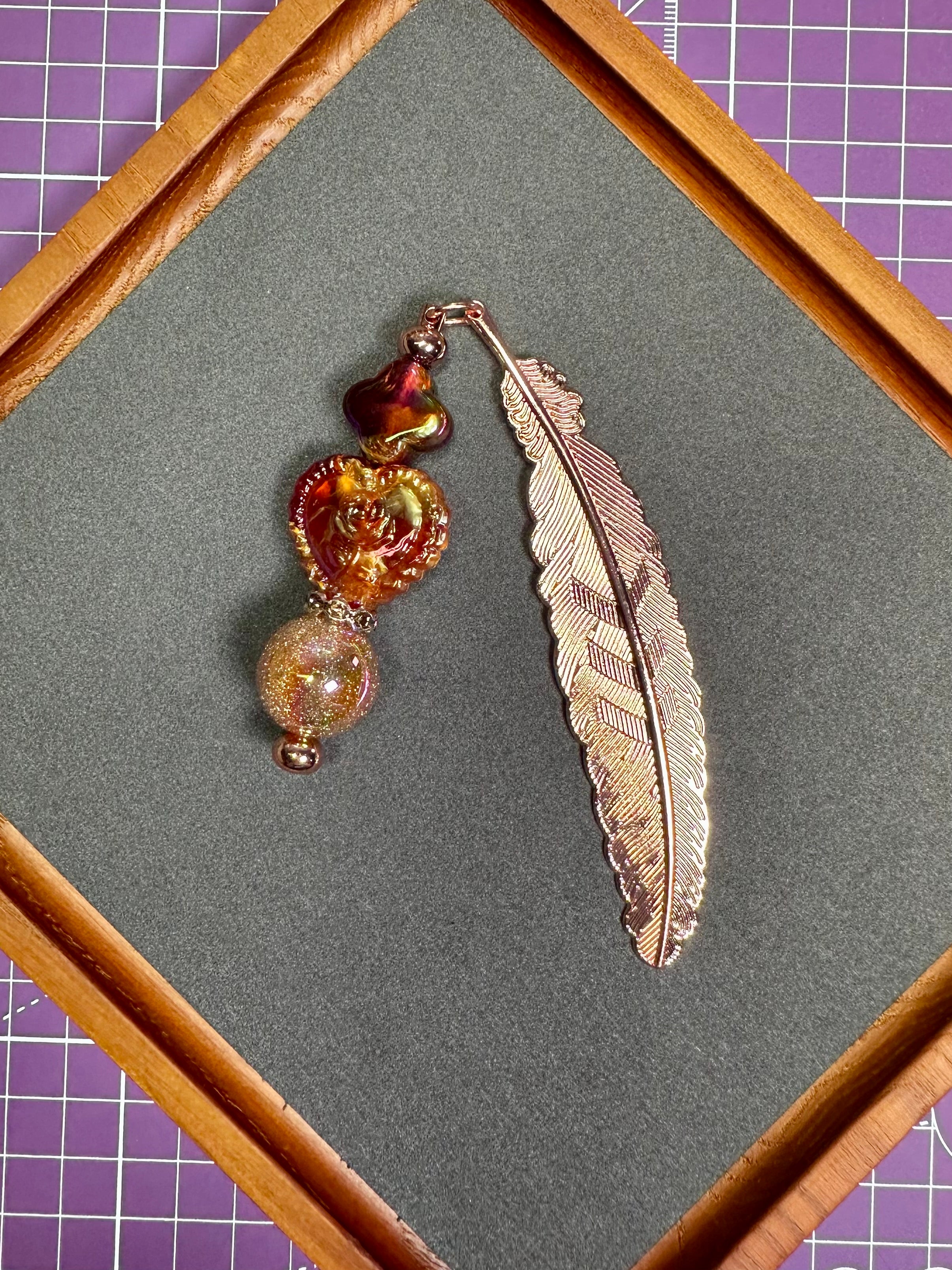 Beaded Leaf Bookmarks