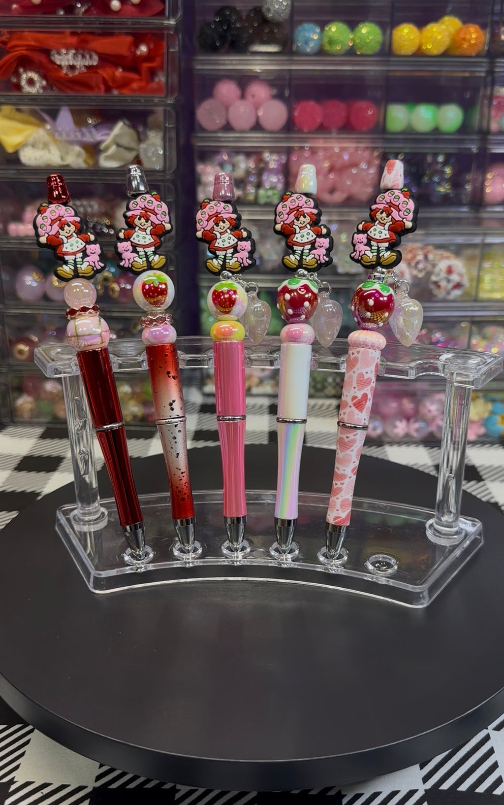 Beaded Pens Strawberry Girl Collection