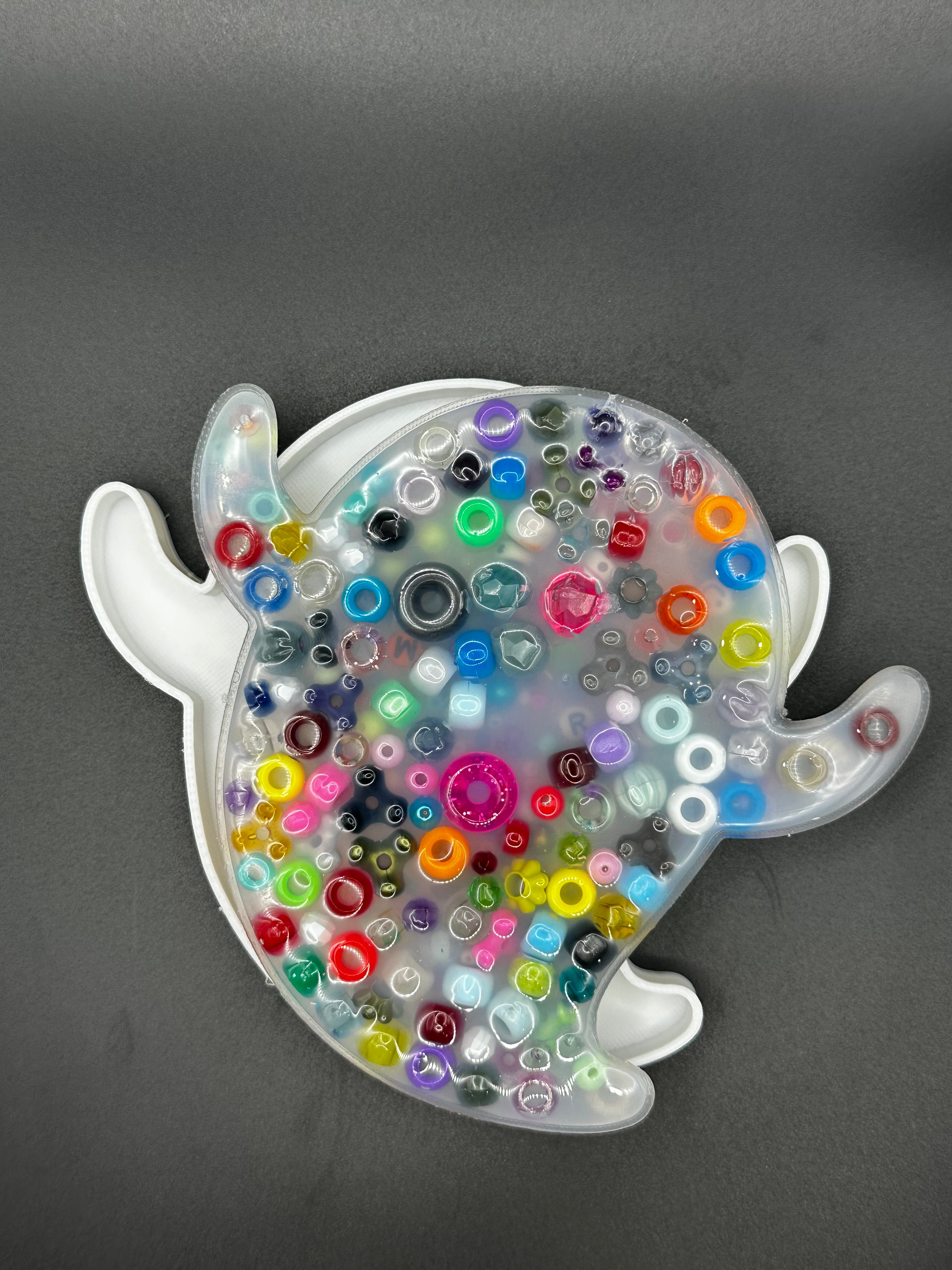 Funny Ghost Picky Bestie (Not Remeltable)- Colors May Vary. Limited Edition Fidget Toy for Anxiety Skin Picking Habits with 3D Printed Trays for Refills.