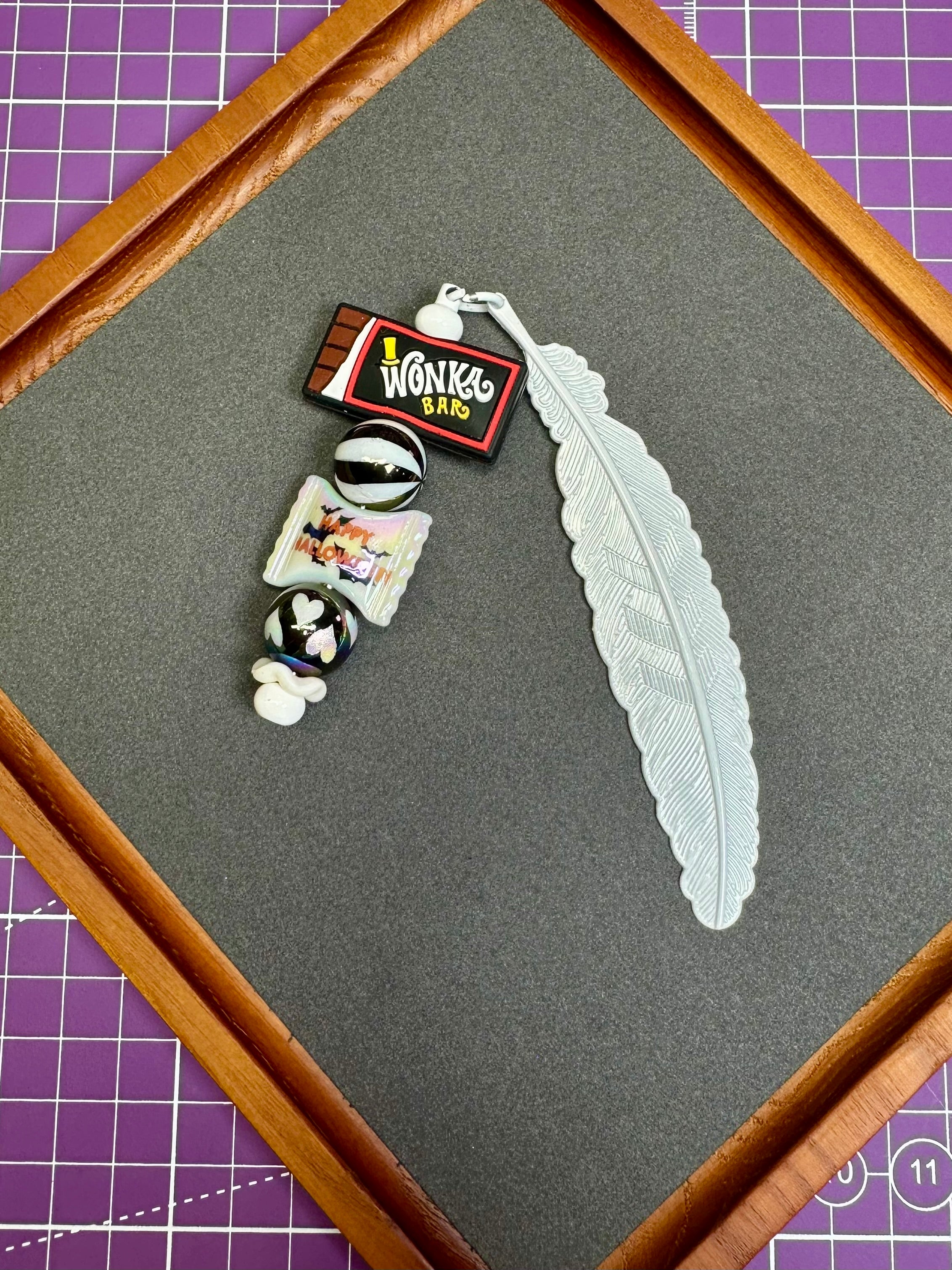 Beaded Leaf Bookmarks