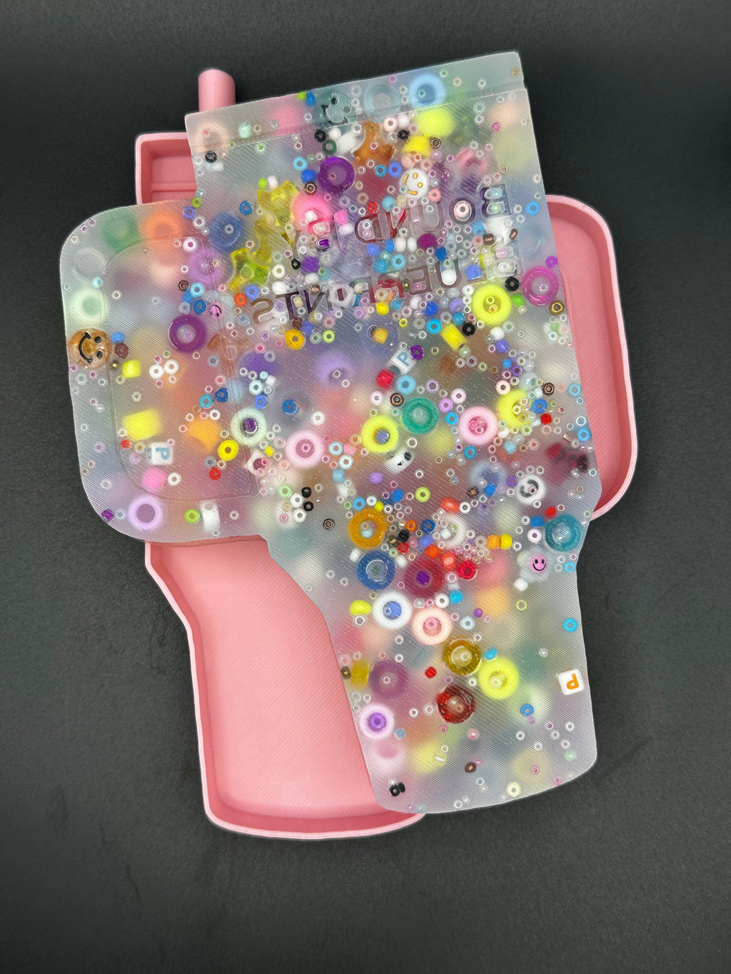 Large Tumbler Picky Bestie (Not Remeltable)- Colors May Vary. Limited Edition Fidget Toy for Anxiety Skin Picking Habits with 3D Printed Trays for Refills.