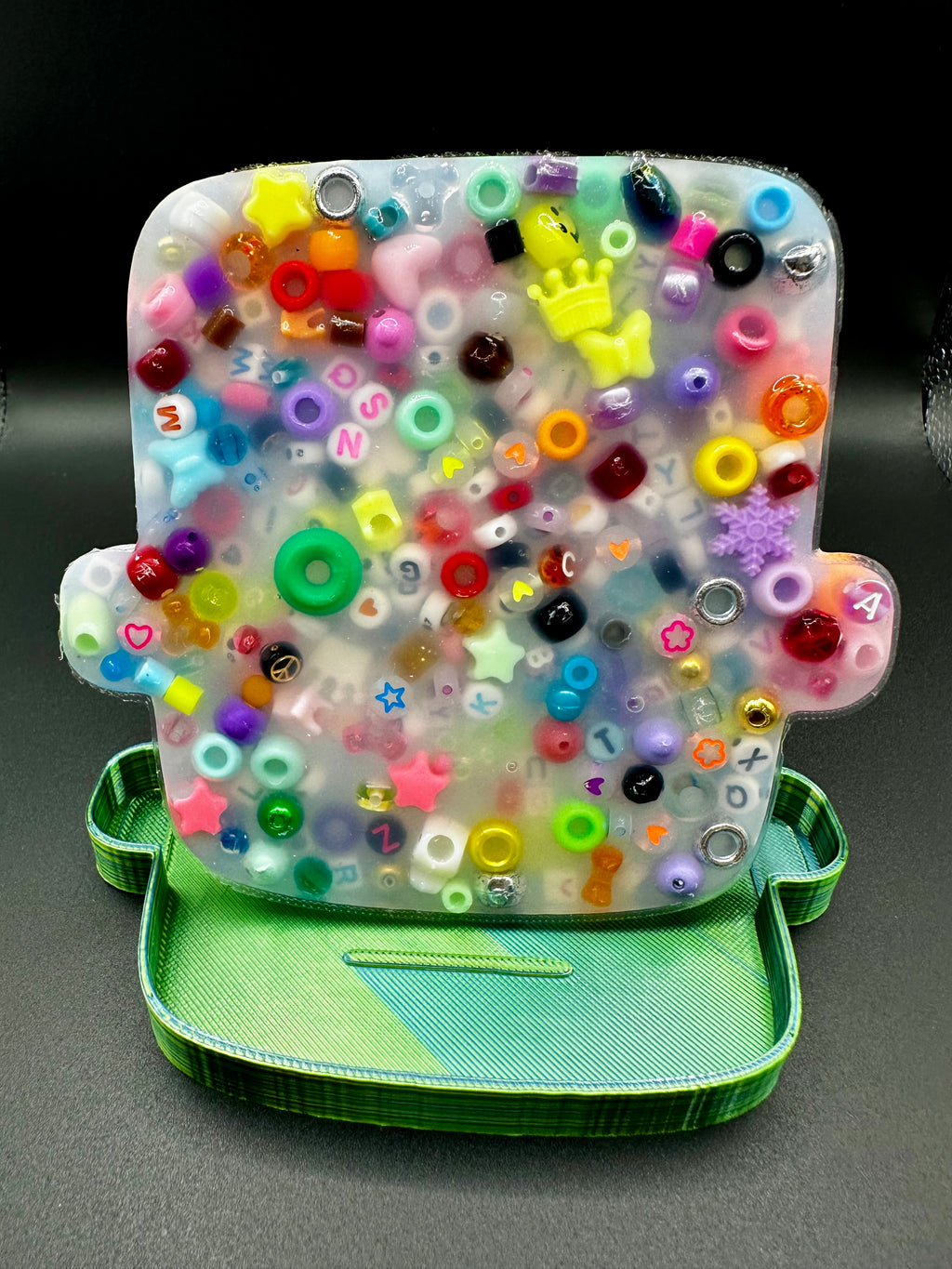 Fraken Head Picky Bestie (Not Remeltable)- Colors May Vary. Limited Edition Fidget Toy for Anxiety Skin Picking Habits with 3D Printed Trays for Refills.