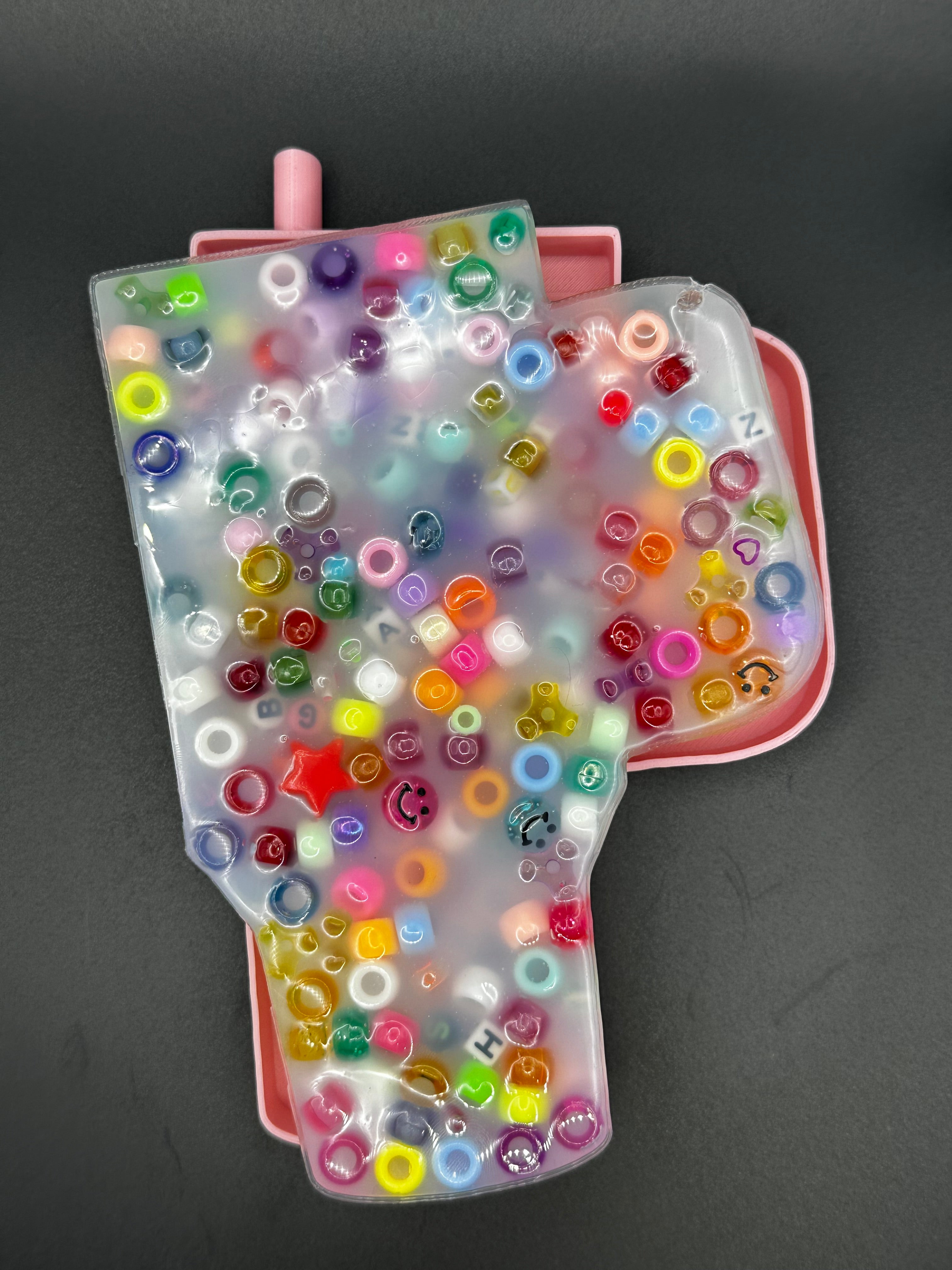 Large Tumbler Picky Bestie (Not Remeltable)- Colors May Vary. Limited Edition Fidget Toy for Anxiety Skin Picking Habits with 3D Printed Trays for Refills.