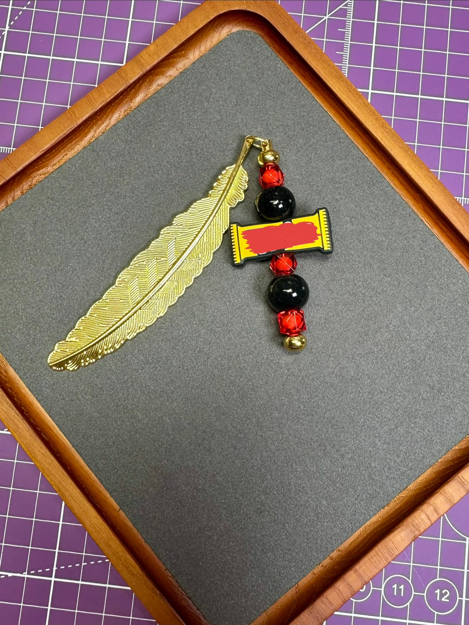 Beaded Leaf Bookmarks