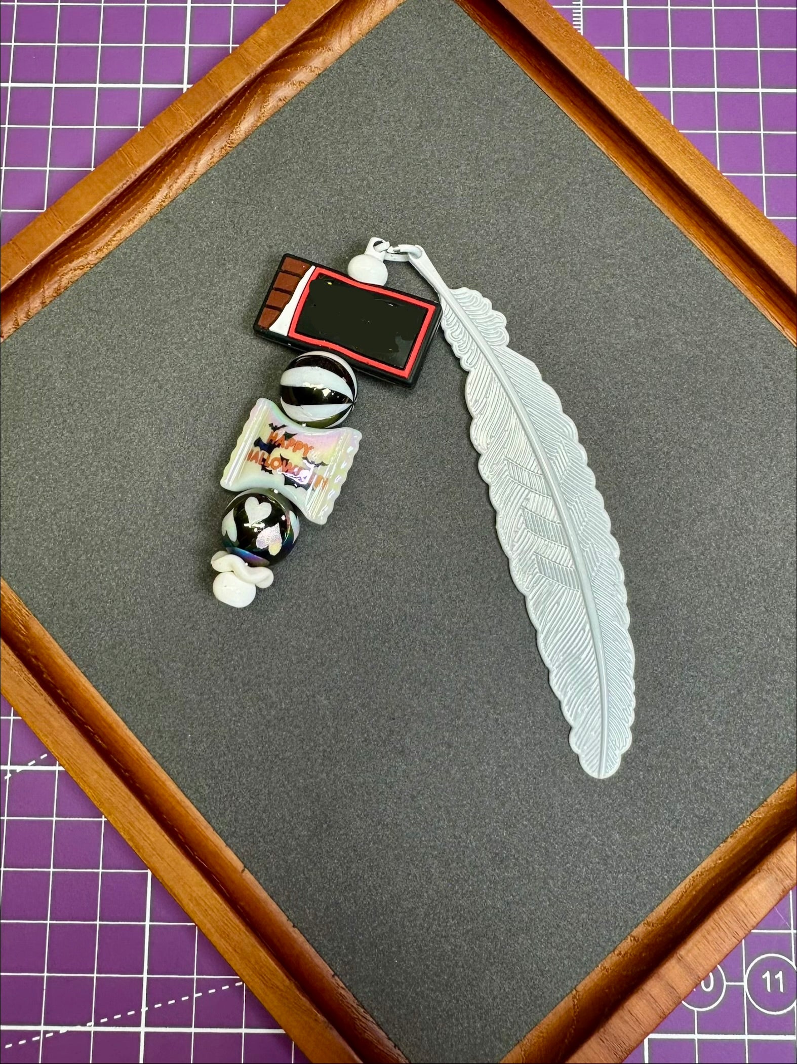 Beaded Leaf Bookmarks