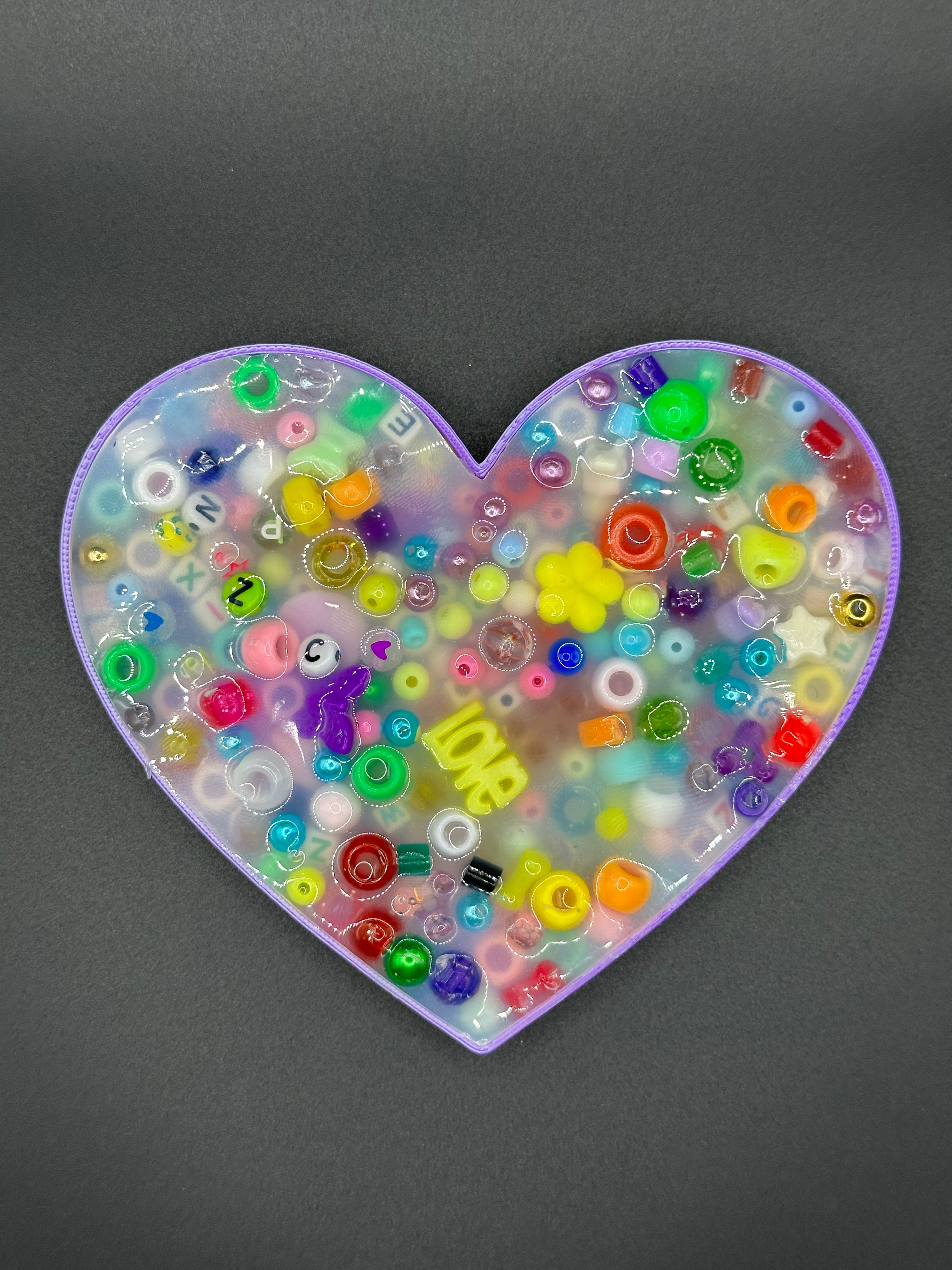 Heart Emoji Picky Bestie (Not Remeltable)- Colors May Vary. Limited Edition Fidget Toy for Anxiety Skin Picking Habits with 3D Printed Trays for Refills.