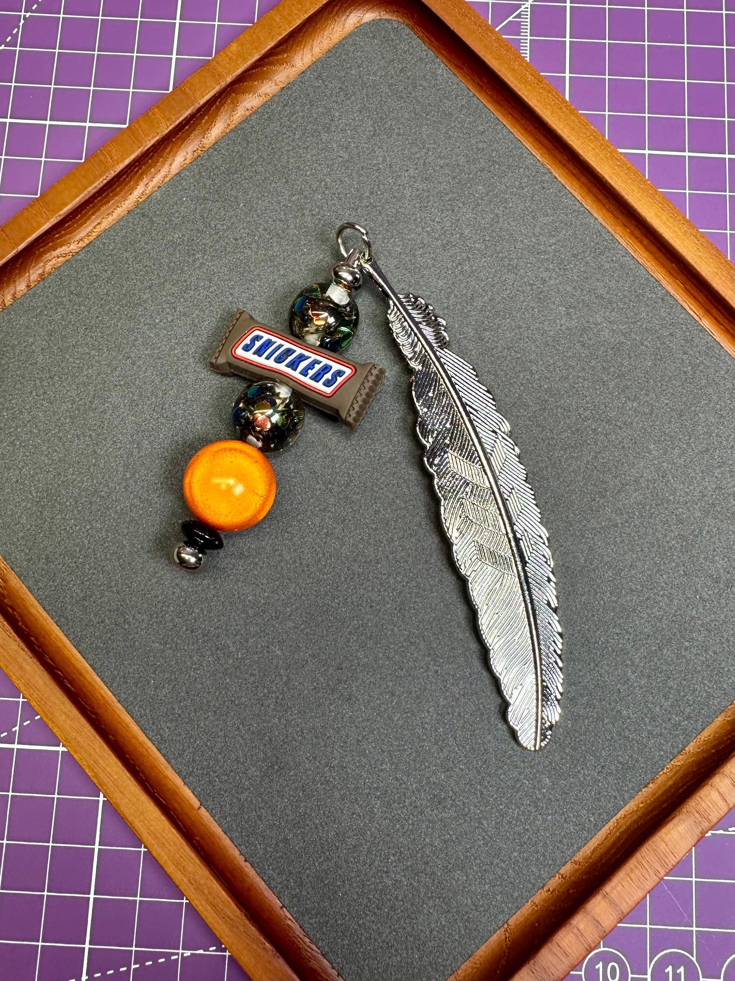 Beaded Leaf Bookmarks