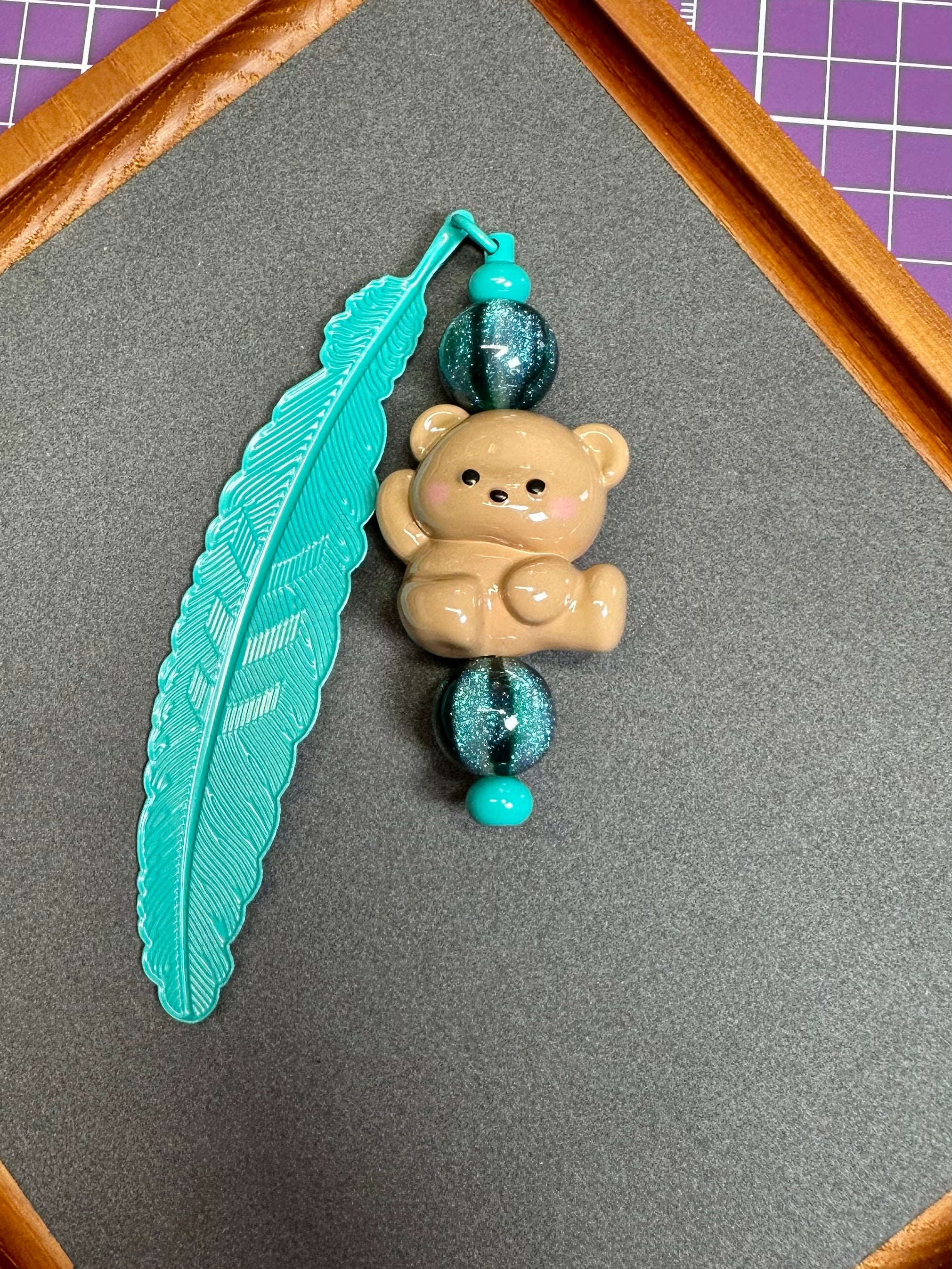 Beaded Leaf Bookmarks