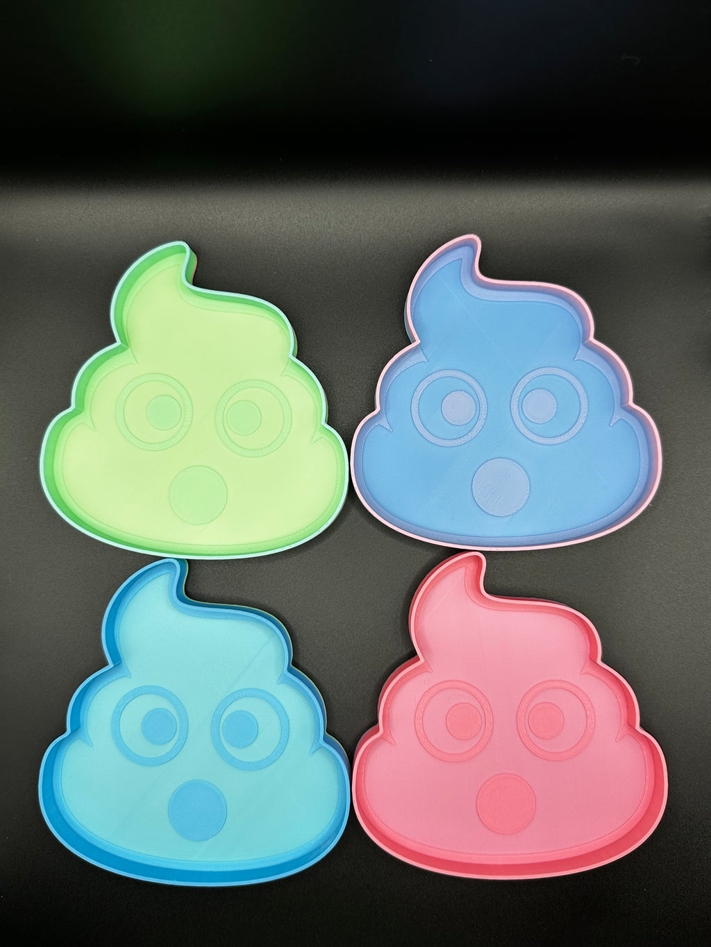 Poop Emoji Picky Bestie (Not Remeltable)- Colors May Vary. Limited Edition Fidget Toy for Anxiety Skin Picking Habits with 3D Printed Trays for Refills.