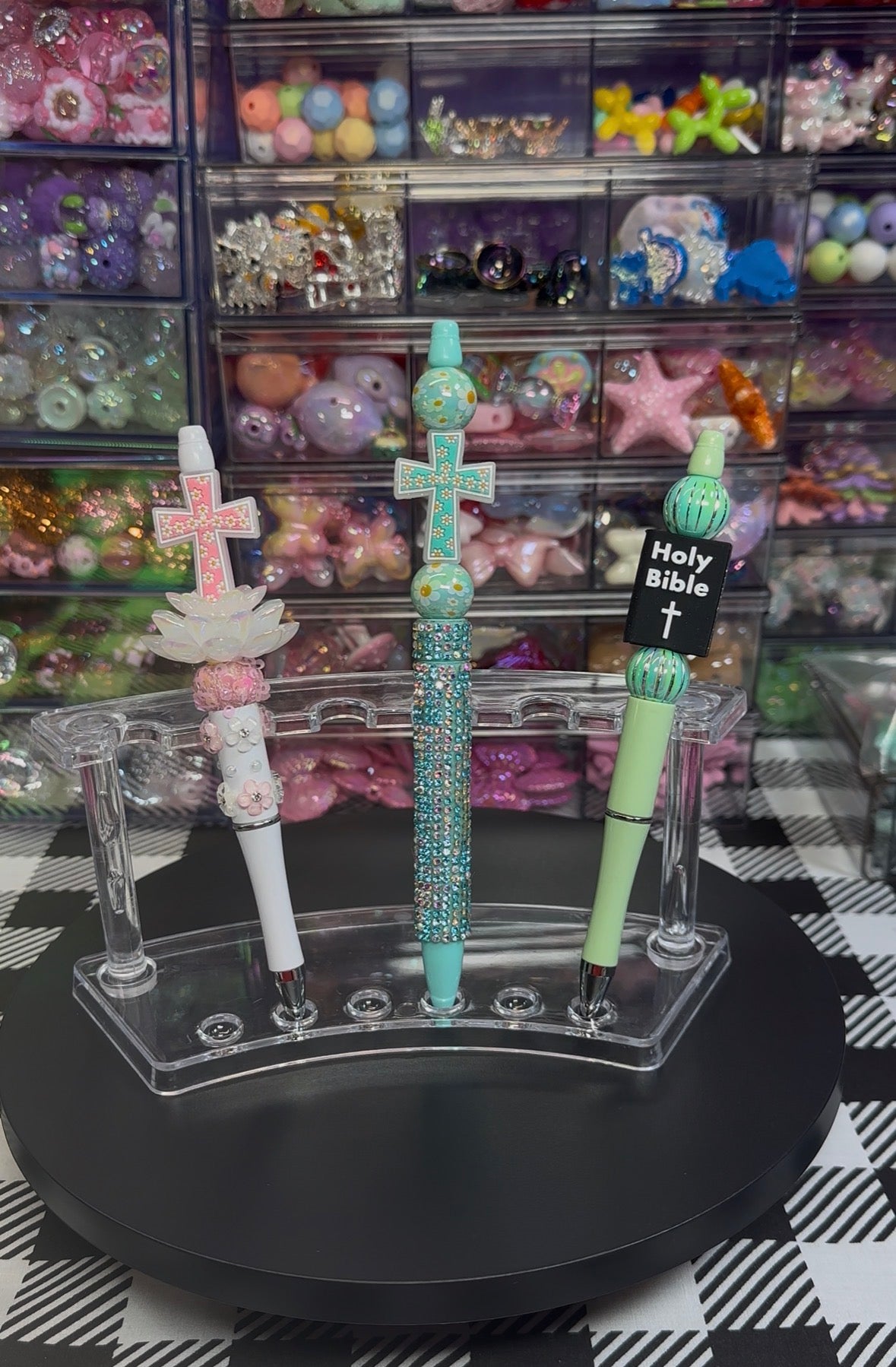 Beaded Pens with Religious Theme