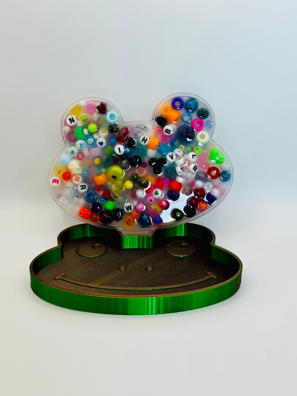 Large Froggy Picky Bestie (Not Remeltable)- Colors May Vary. Limited Edition Fidget Toy for Anxiety Skin Picking Habits with 3D Printed Trays for Refills.