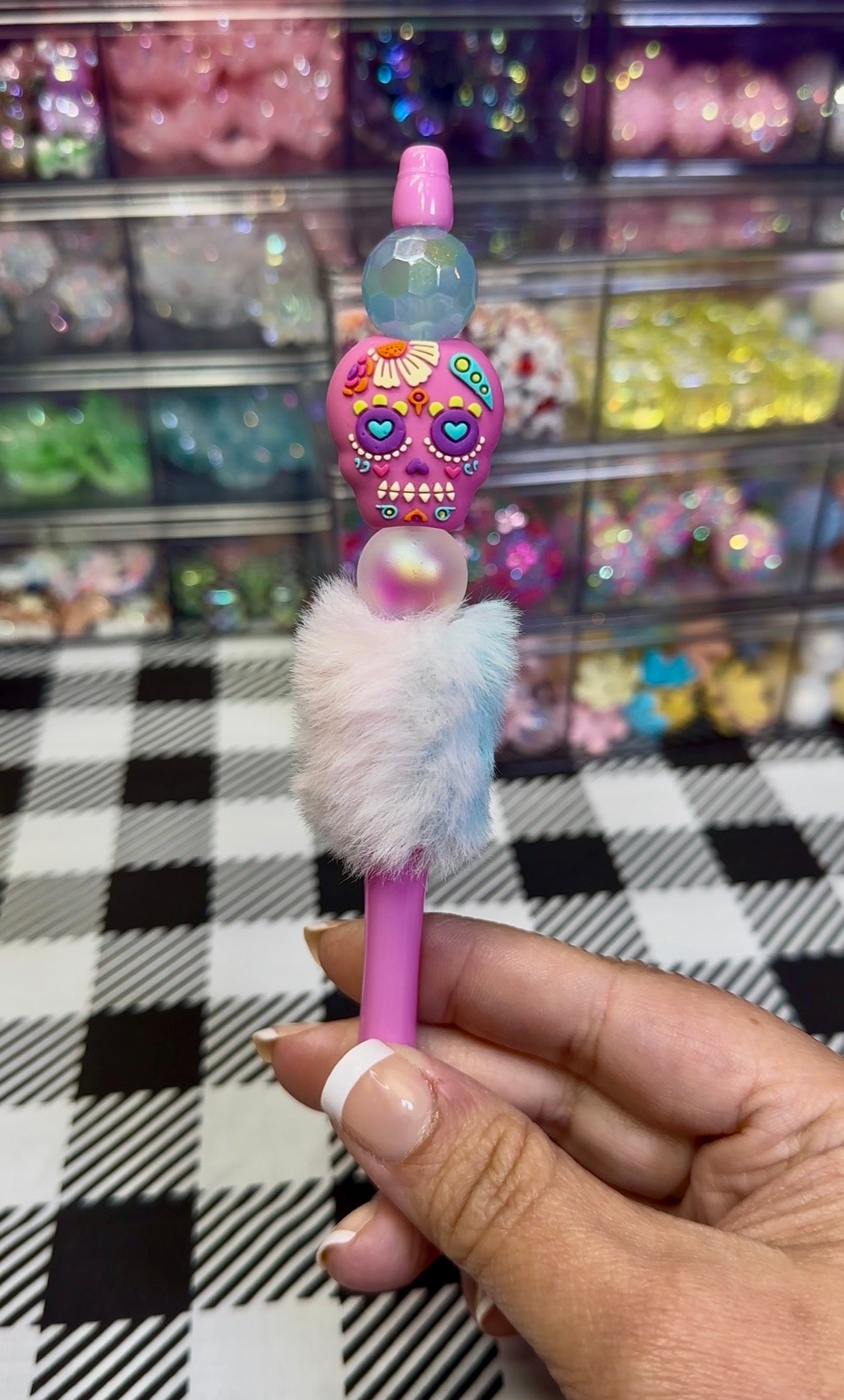 Fluffy Beaded Pens