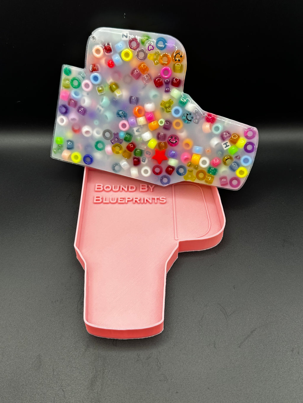 Large Tumbler Picky Bestie (Not Remeltable)- Colors May Vary. Limited Edition Fidget Toy for Anxiety Skin Picking Habits with 3D Printed Trays for Refills.