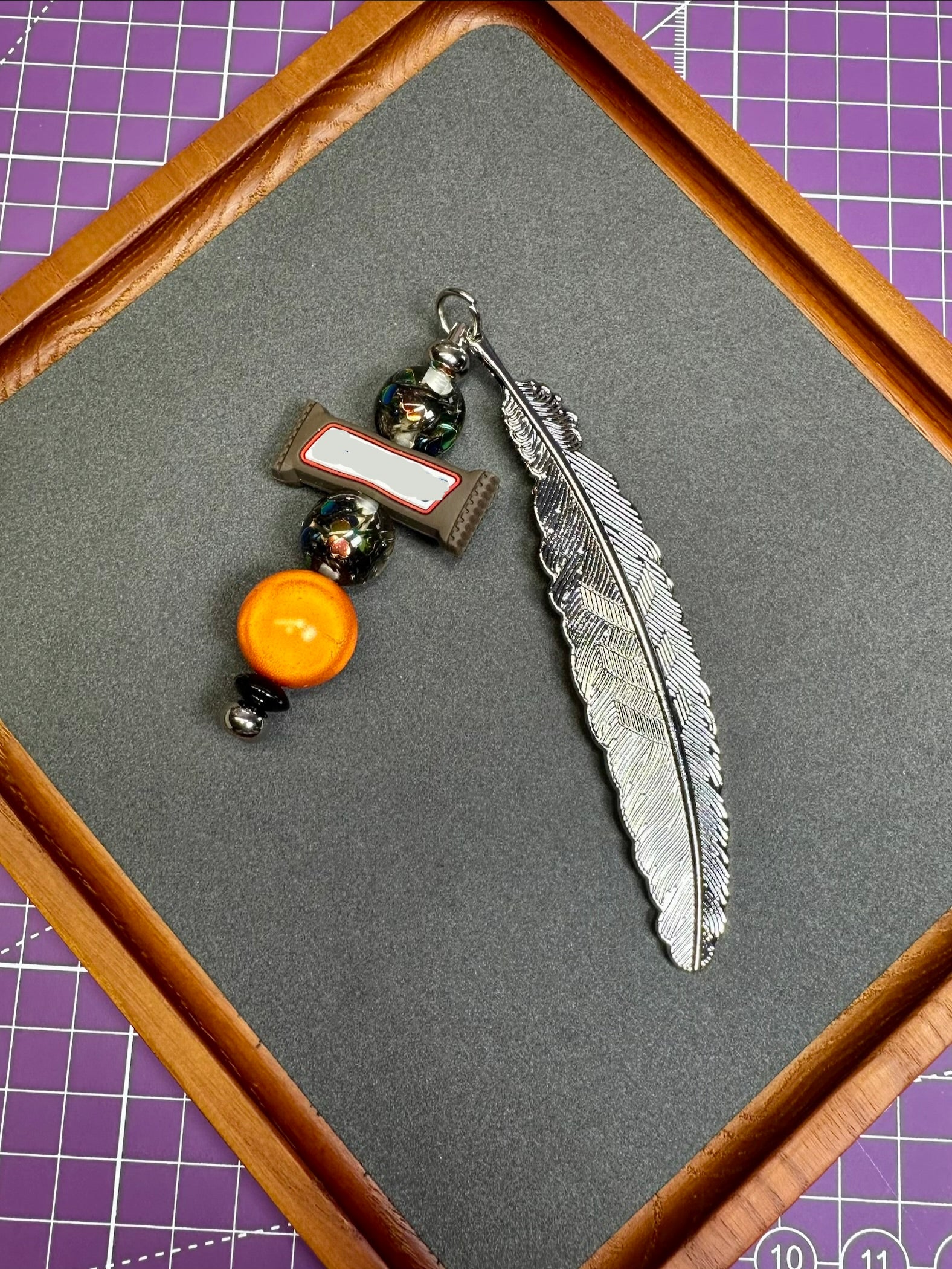 Beaded Leaf Bookmarks