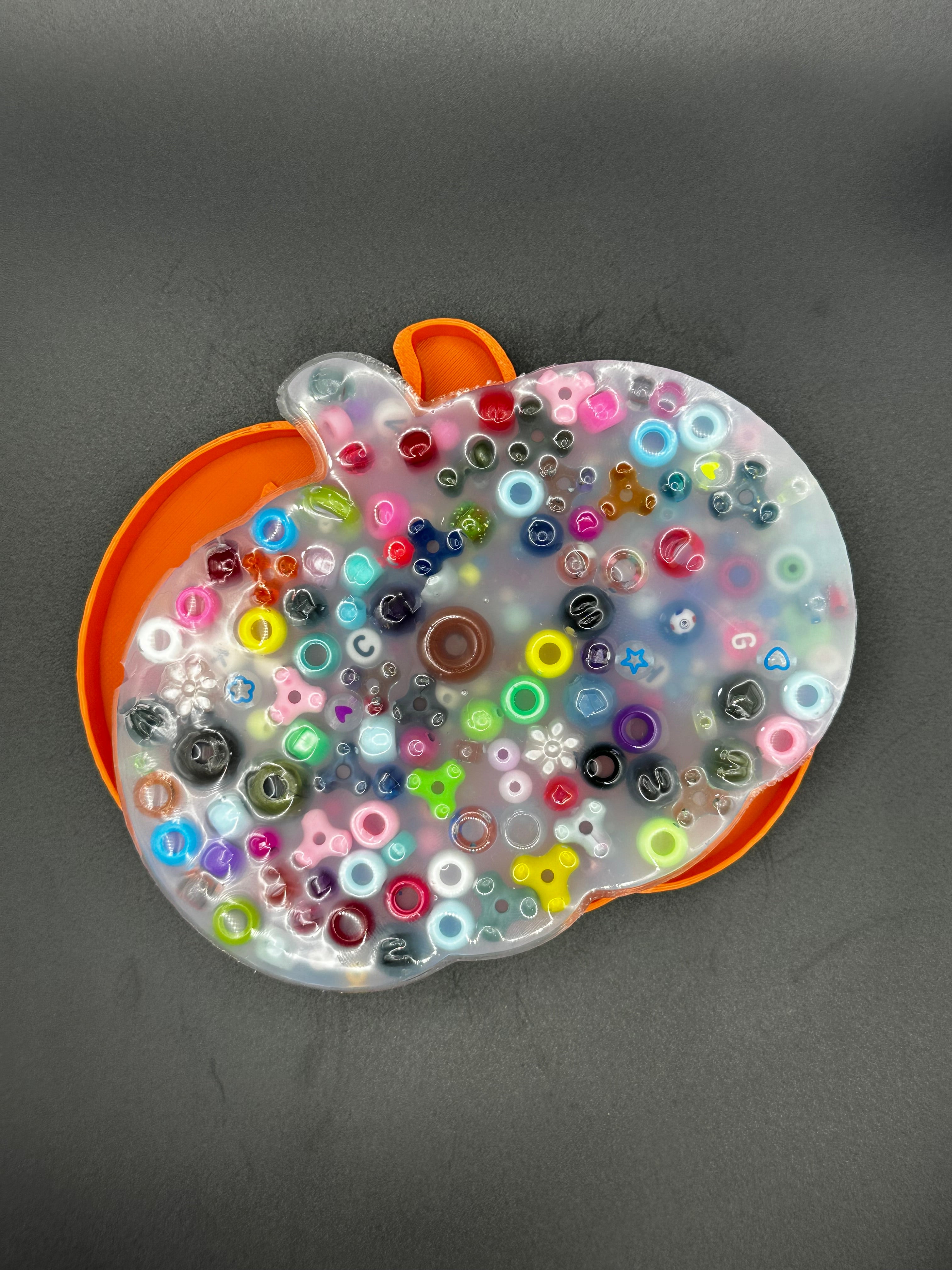 Jack O Lantern Picky Bestie (Not Remeltable)- Colors May Vary. Limited Edition Fidget Toy for Anxiety Skin Picking Habits with 3D Printed Trays for Refills.