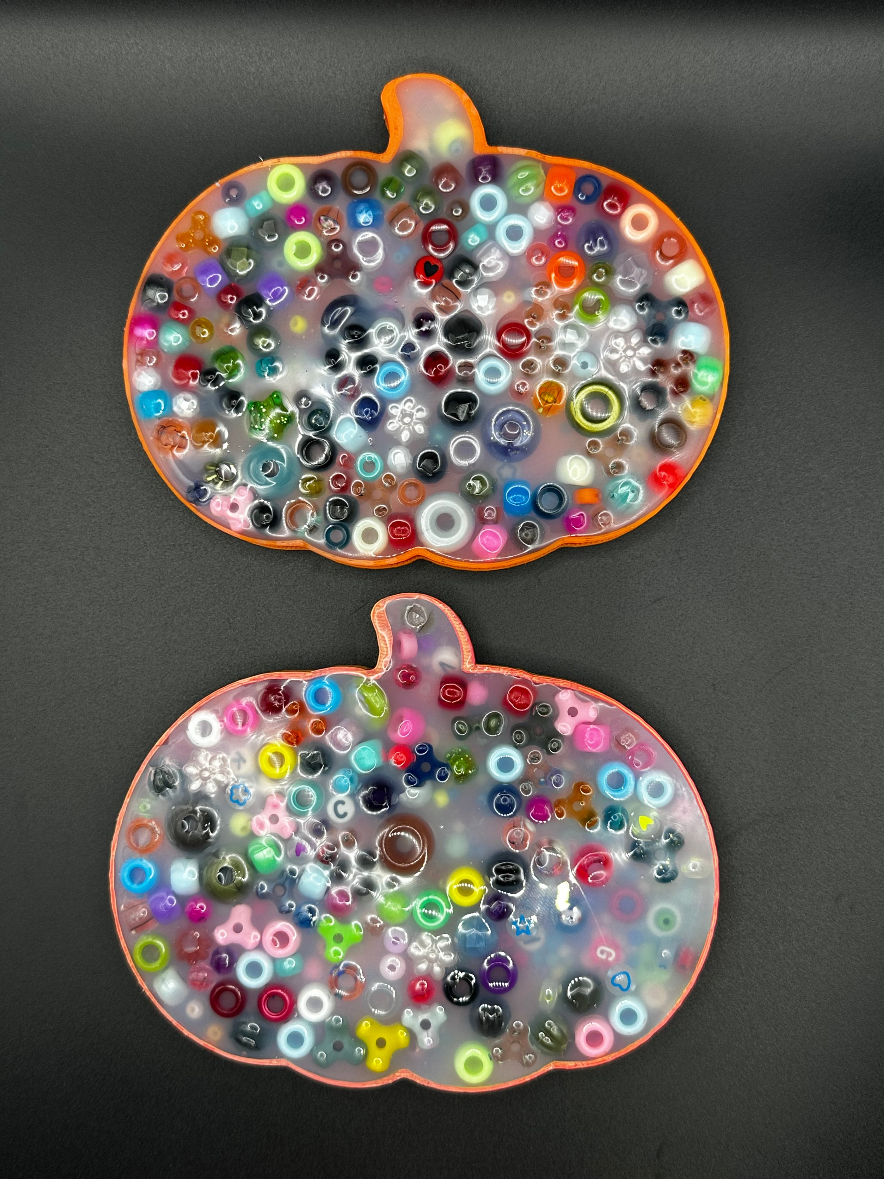 Jack O Lantern Picky Bestie (Not Remeltable)- Colors May Vary. Limited Edition Fidget Toy for Anxiety Skin Picking Habits with 3D Printed Trays for Refills.