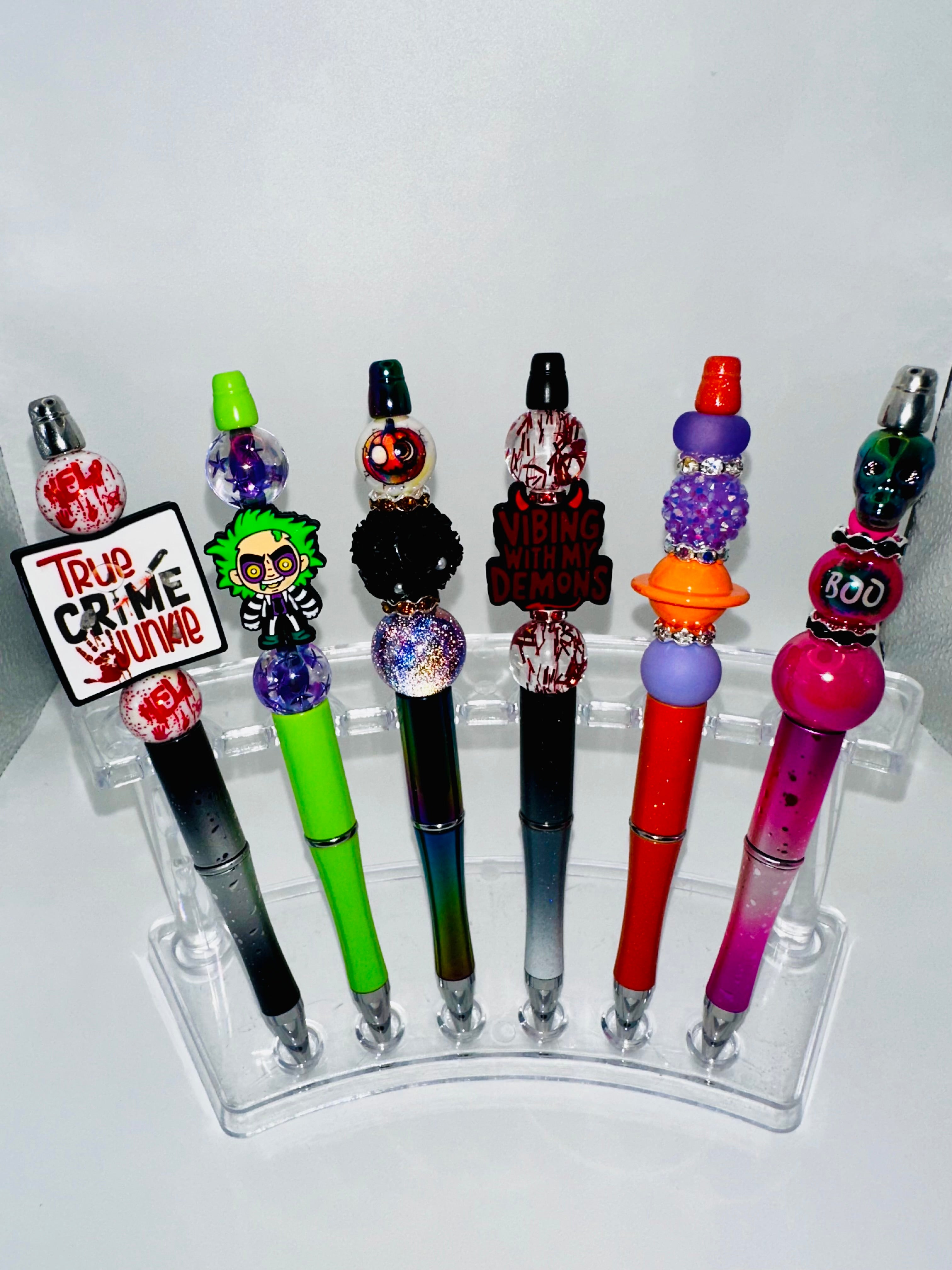 Beaded Pens - Colorful Stationery with Unique Bead Designs and Assorted Colors for Writing Needs
