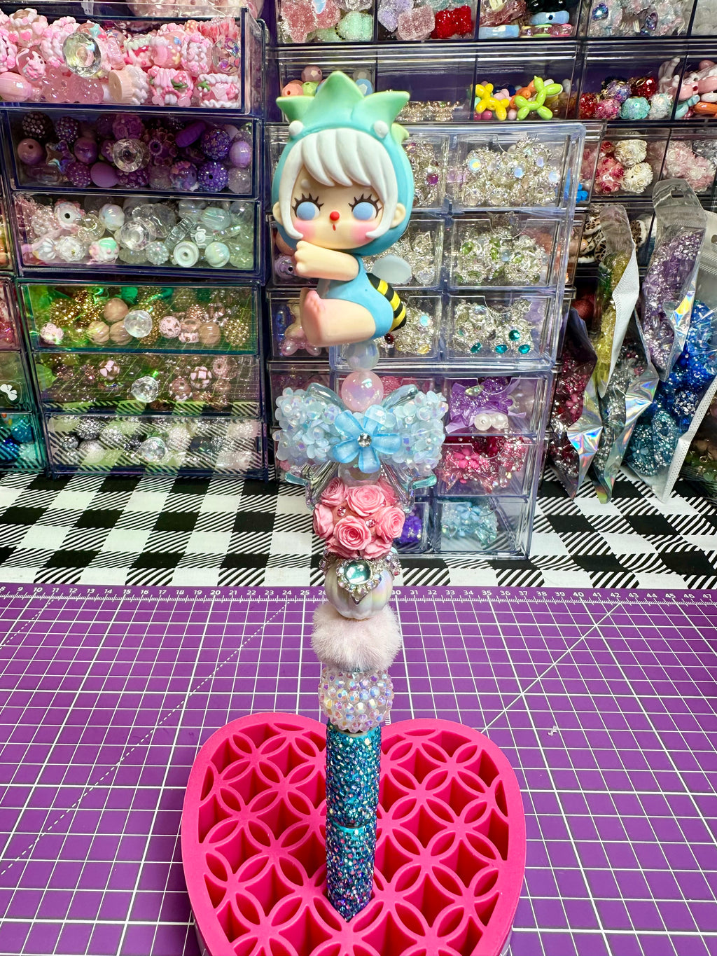 Beaded Pens with Doll Toppers