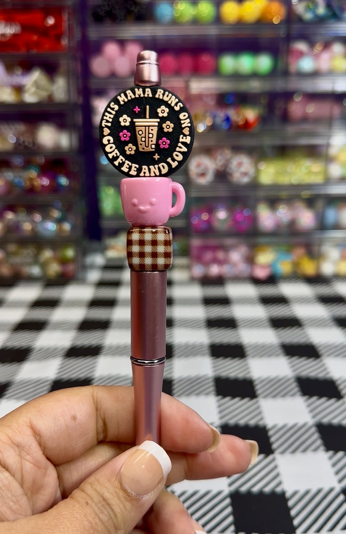 Beaded Pens with Coffee & Sweet Treats Designs