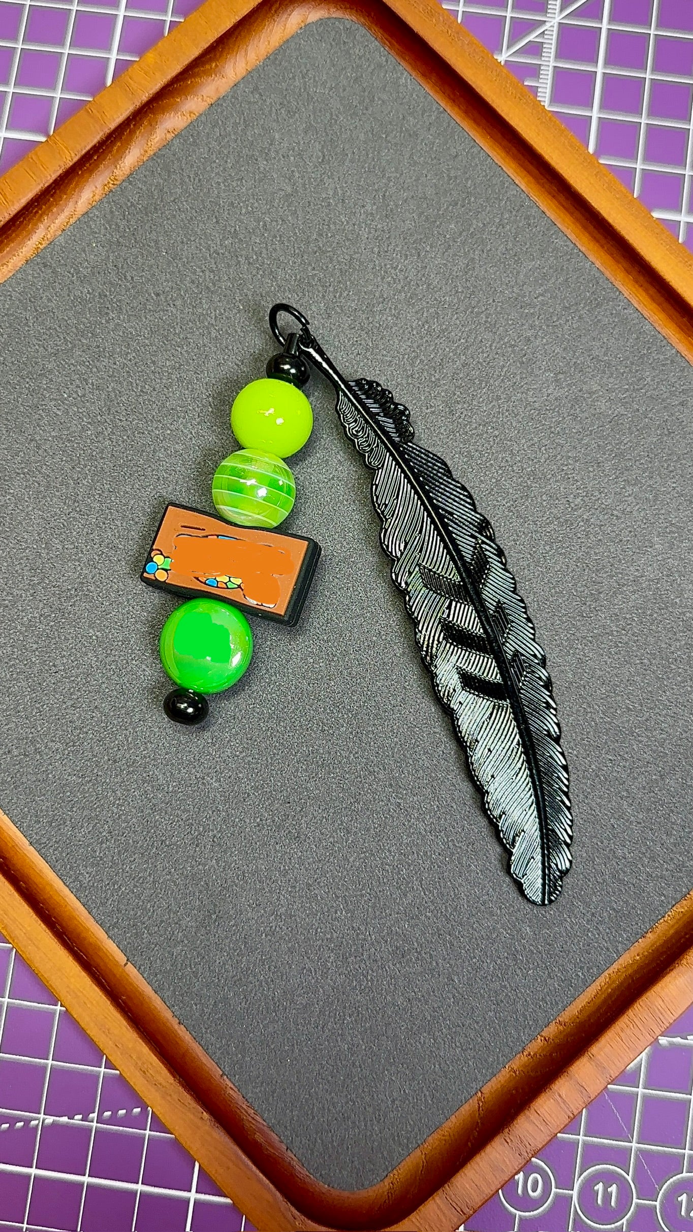 Beaded Leaf Bookmarks