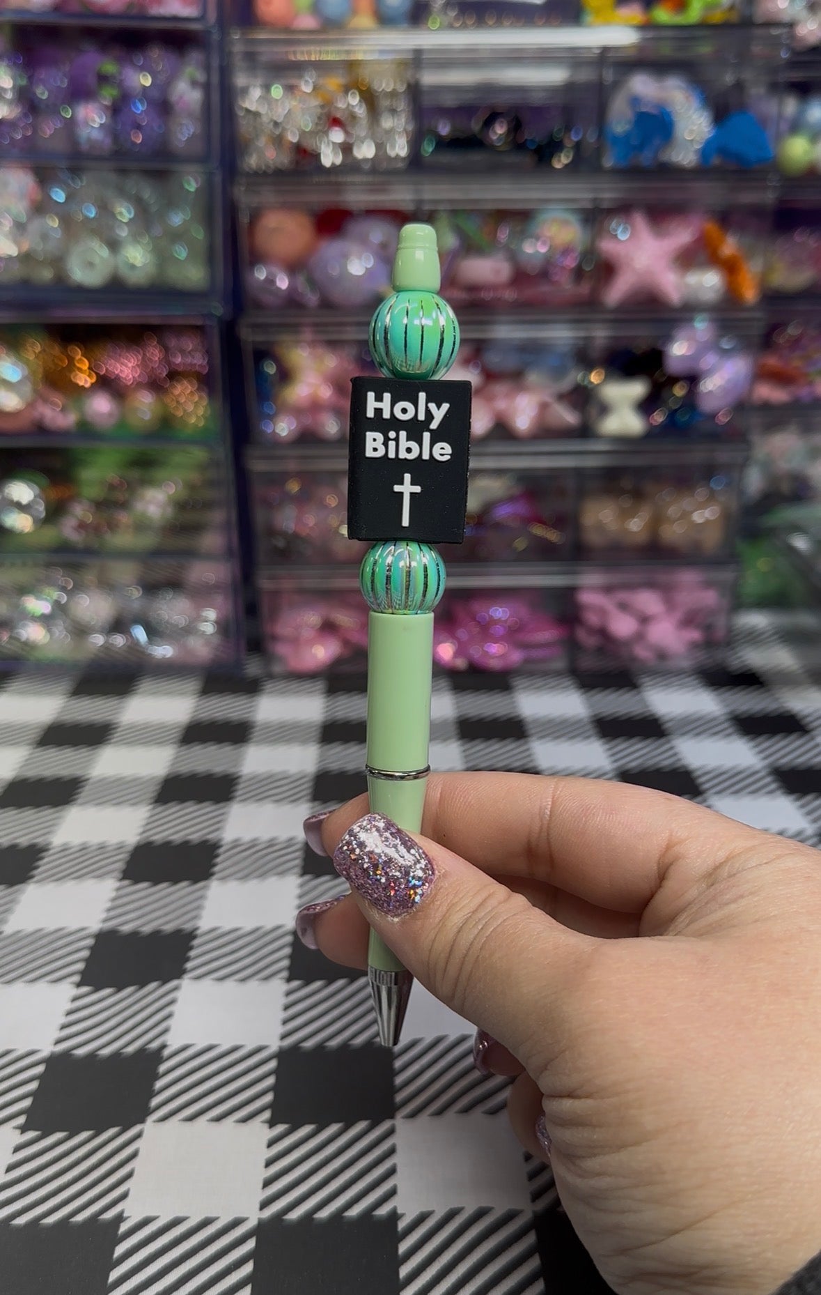 Beaded Pens with Religious Theme