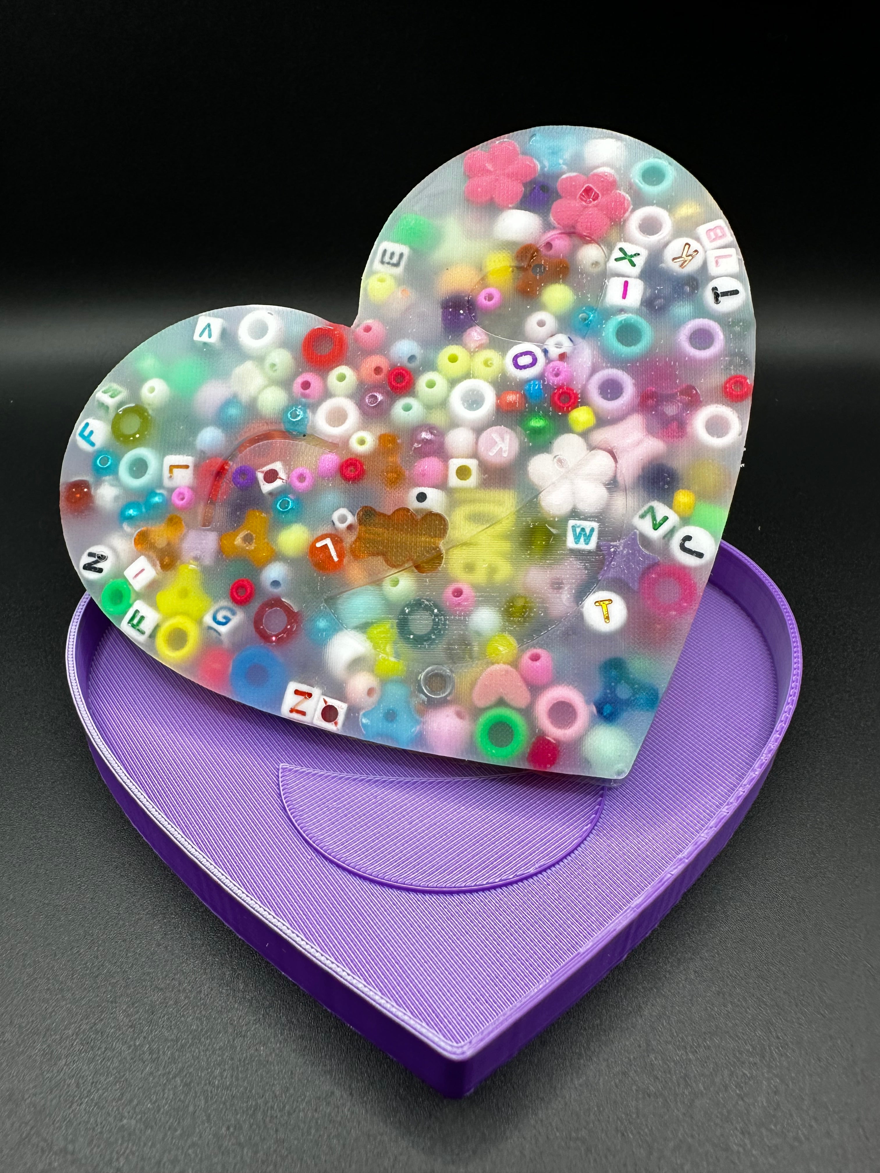 Heart Emoji Picky Bestie (Not Remeltable)- Colors May Vary. Limited Edition Fidget Toy for Anxiety Skin Picking Habits with 3D Printed Trays for Refills.