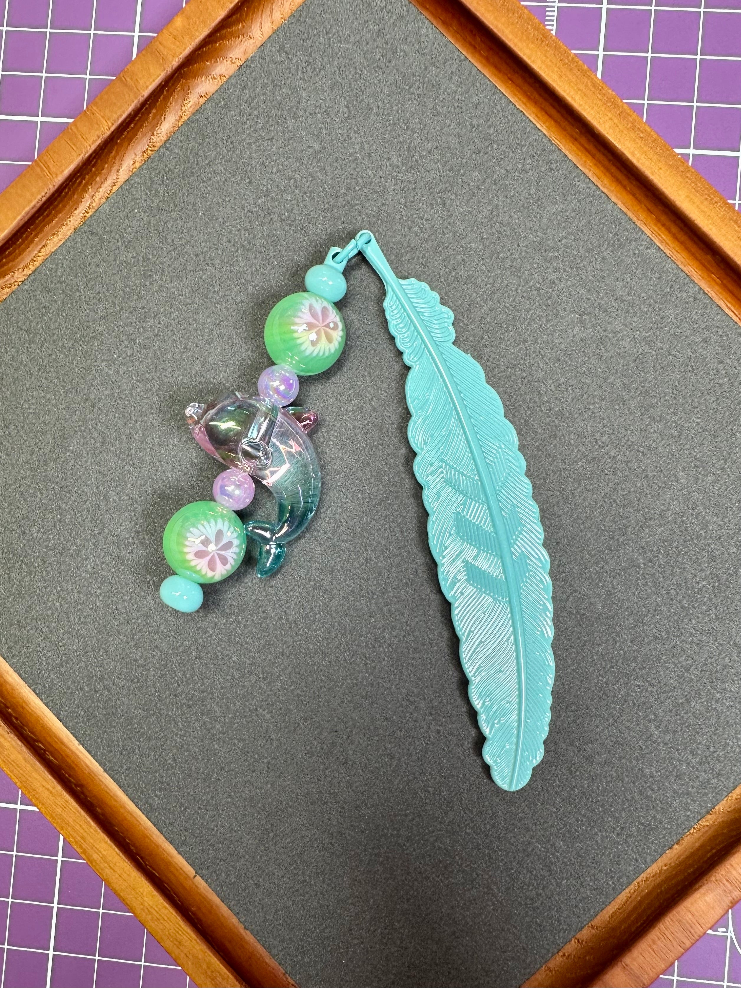 Beaded Leaf Bookmarks