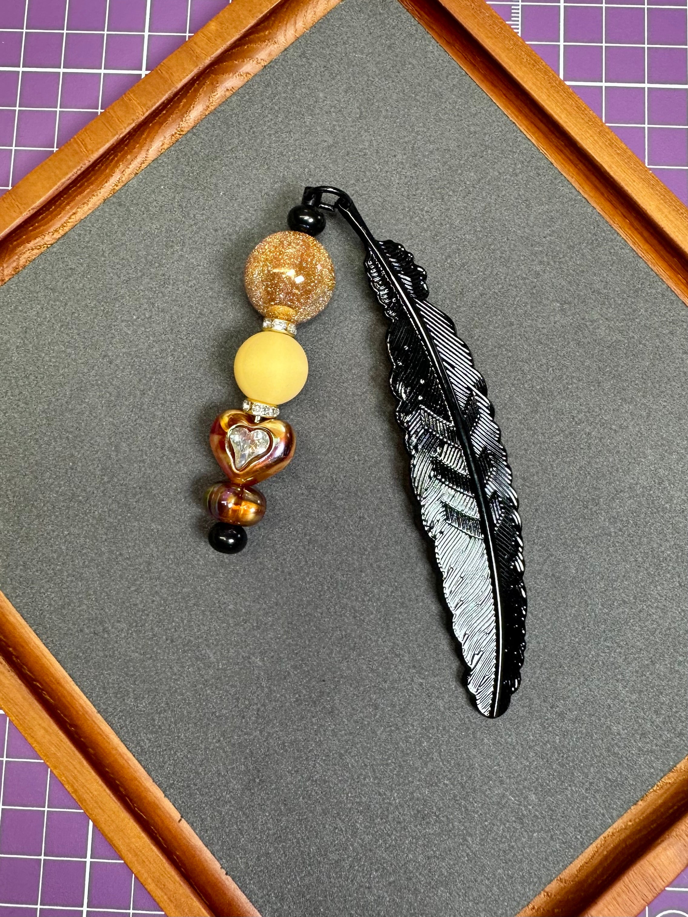 Beaded Leaf Bookmarks