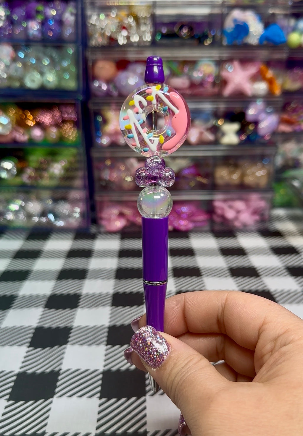 Beaded Pens with Coffee & Sweet Treats Designs