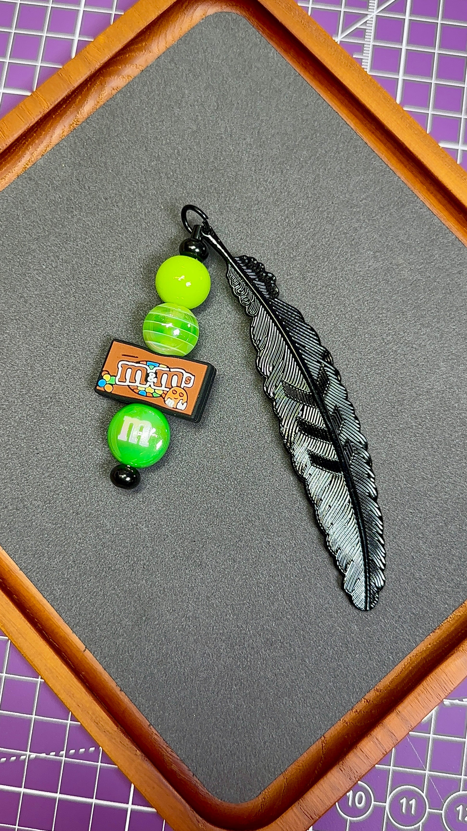 Beaded Leaf Bookmarks