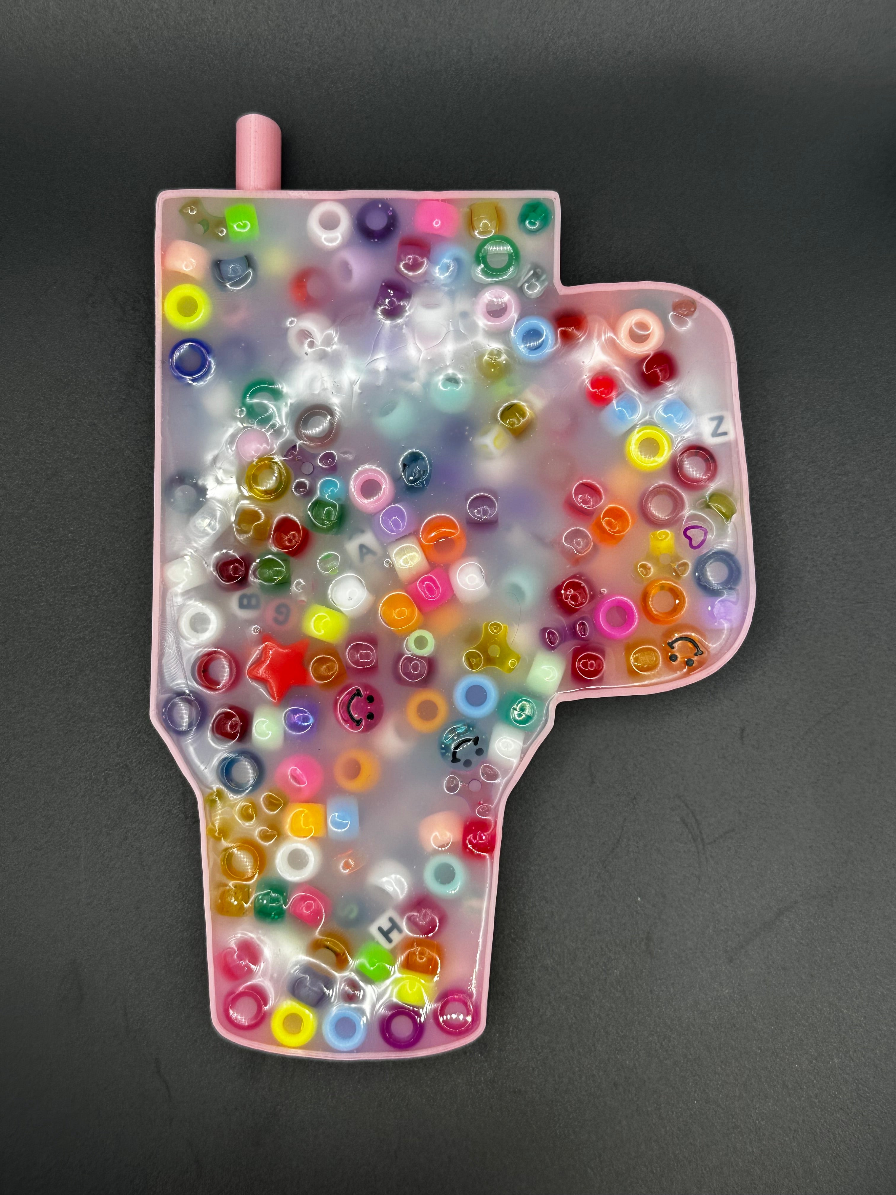 Large Tumbler Picky Bestie (Not Remeltable)- Colors May Vary. Limited Edition Fidget Toy for Anxiety Skin Picking Habits with 3D Printed Trays for Refills.