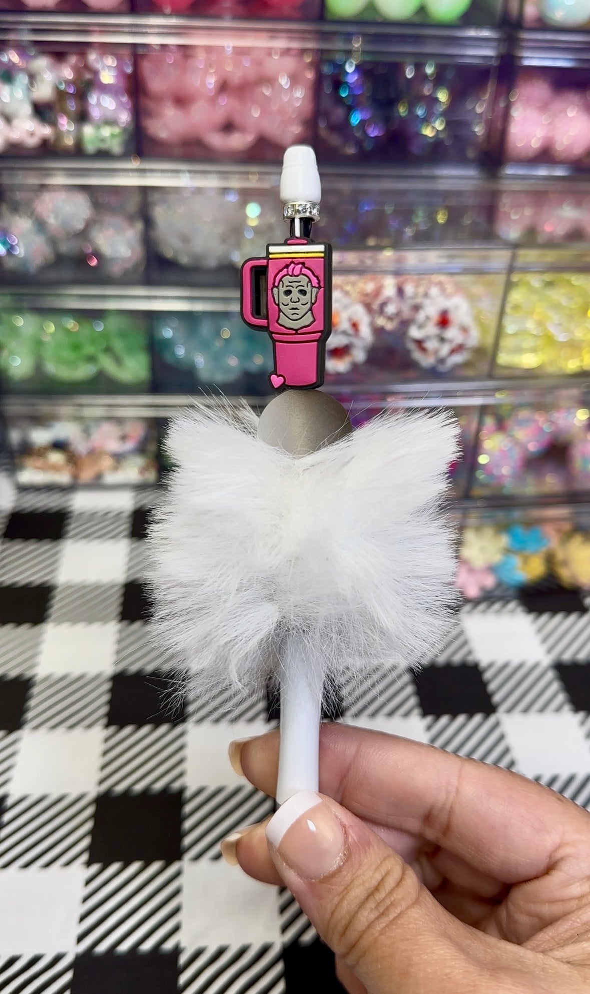 Fluffy Beaded Pens
