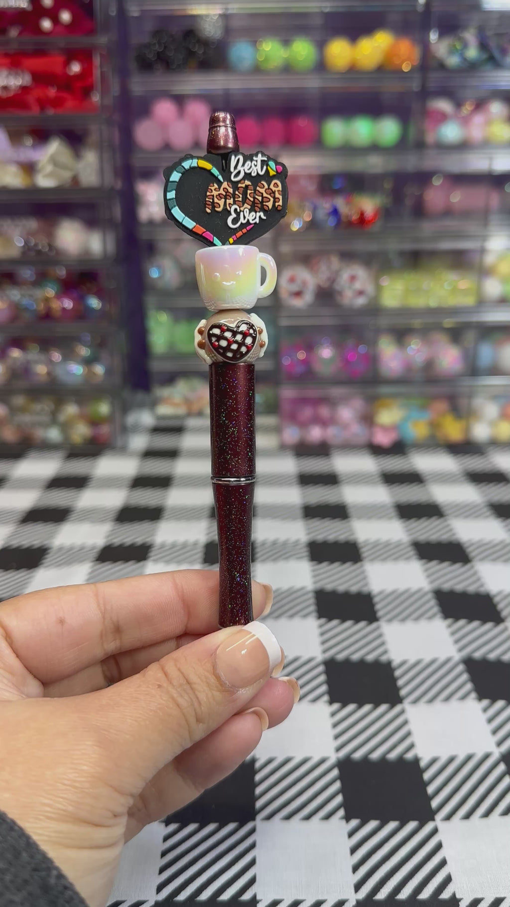Beaded Pens with Coffee & Sweet Treats Designs
