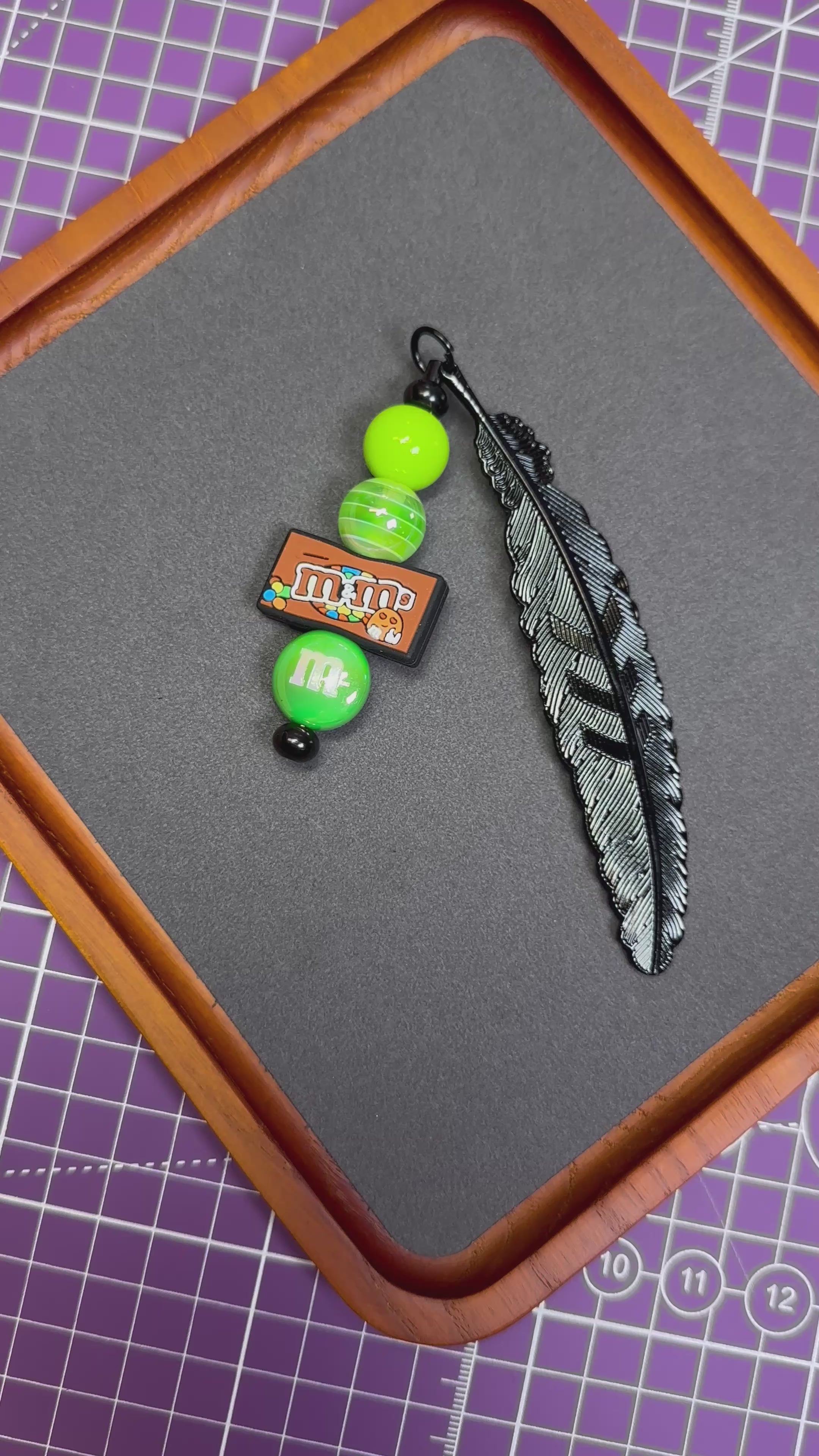 Beaded Leaf Bookmarks