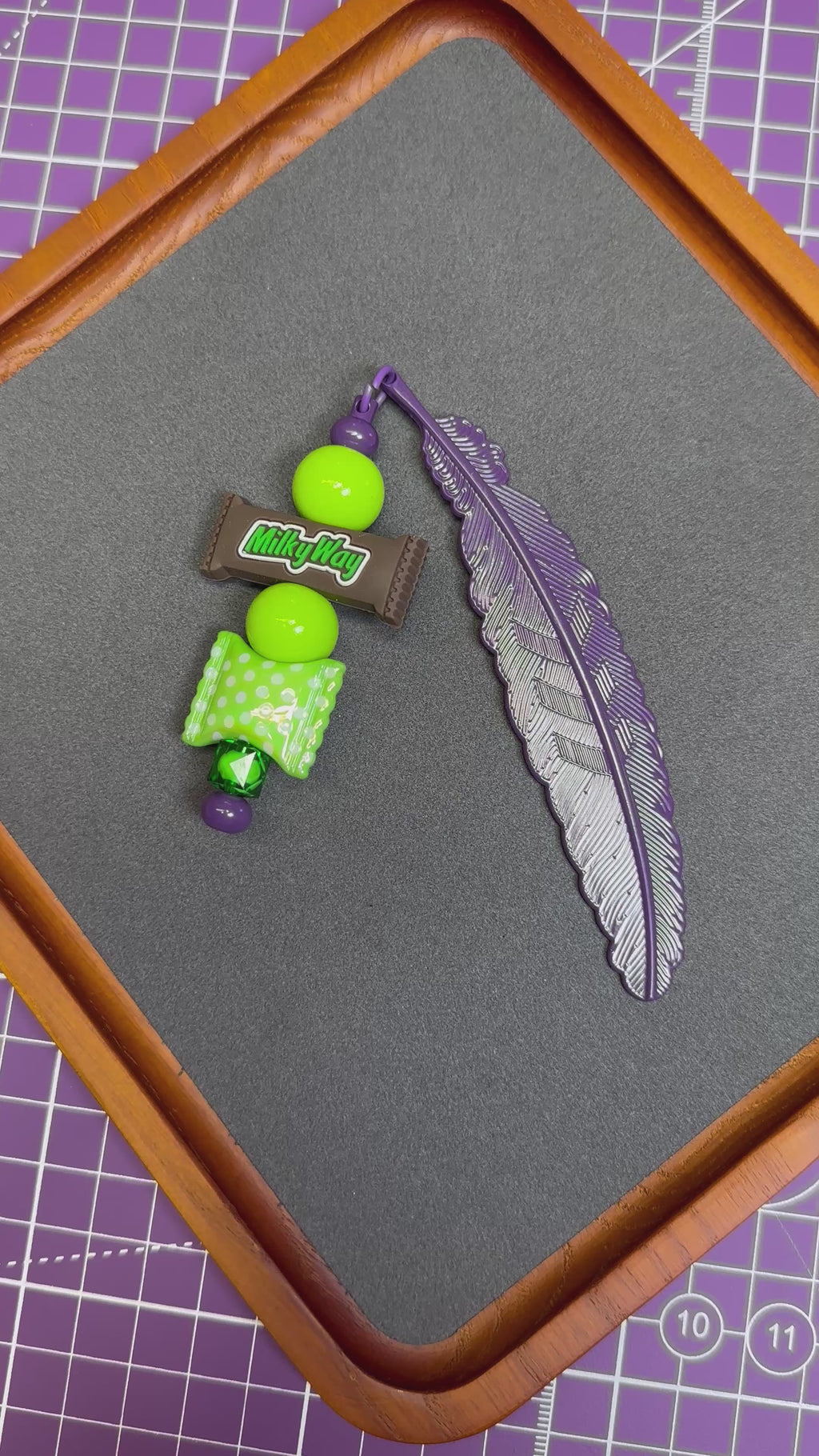 Beaded Leaf Bookmarks