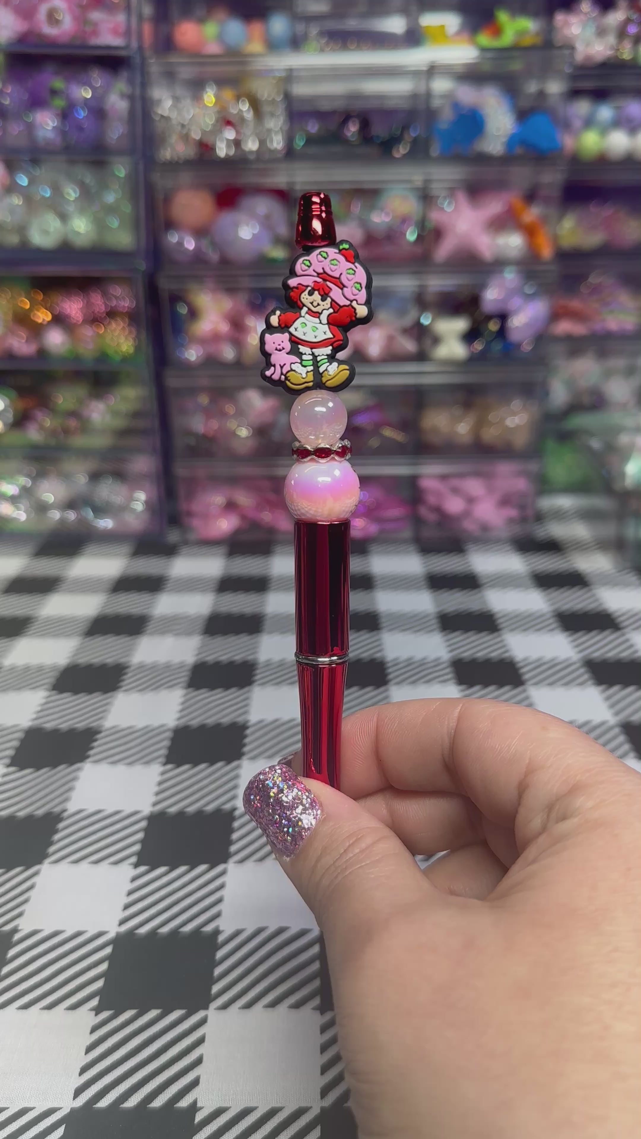 Beaded Pens Strawberry Girl Collection