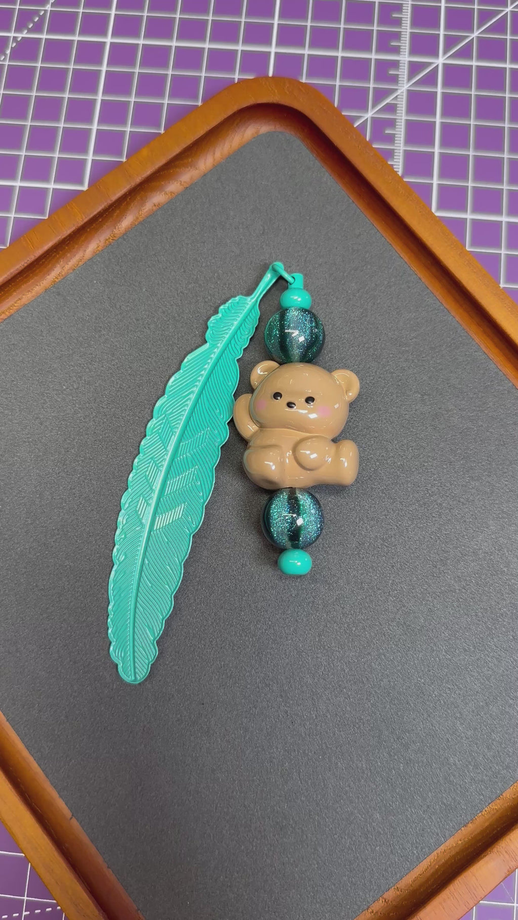 Beaded Leaf Bookmarks