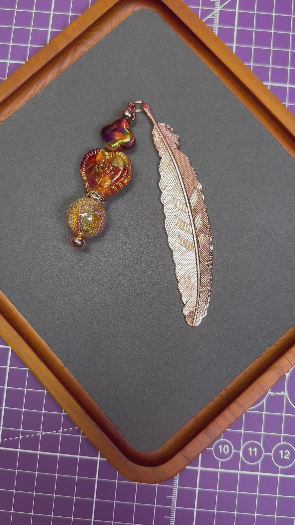 Beaded Leaf Bookmarks