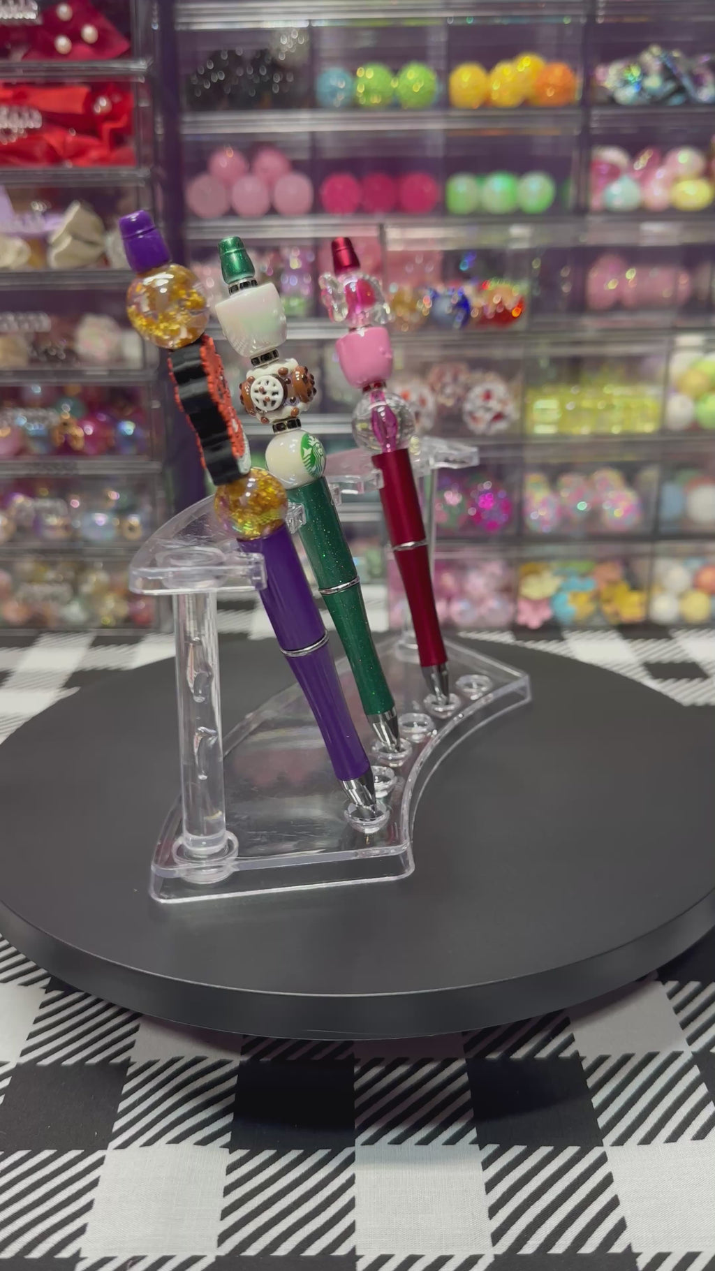 Beaded Pens with Coffee & Sweet Treats Designs