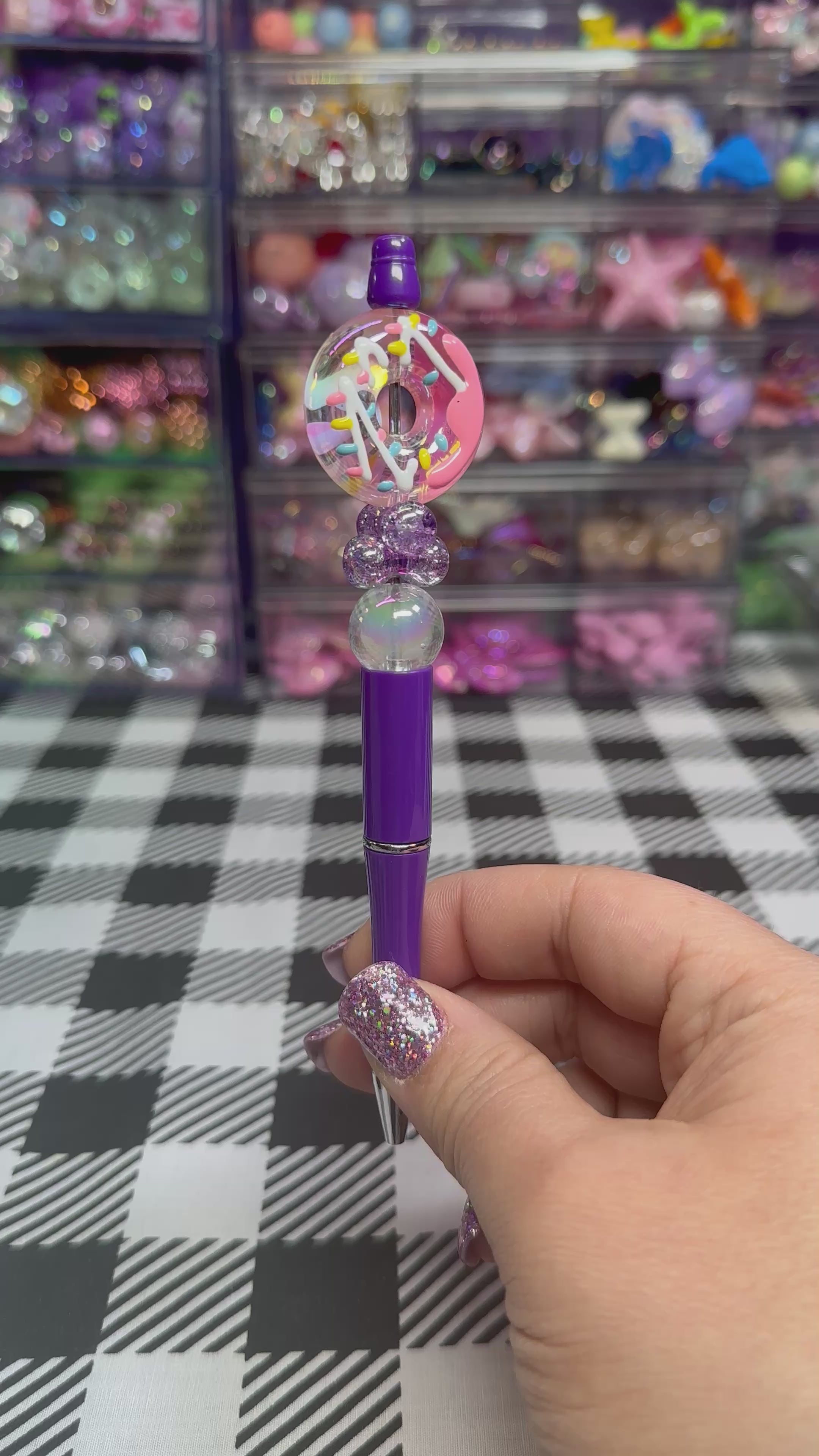 Beaded Pens with Coffee & Sweet Treats Designs