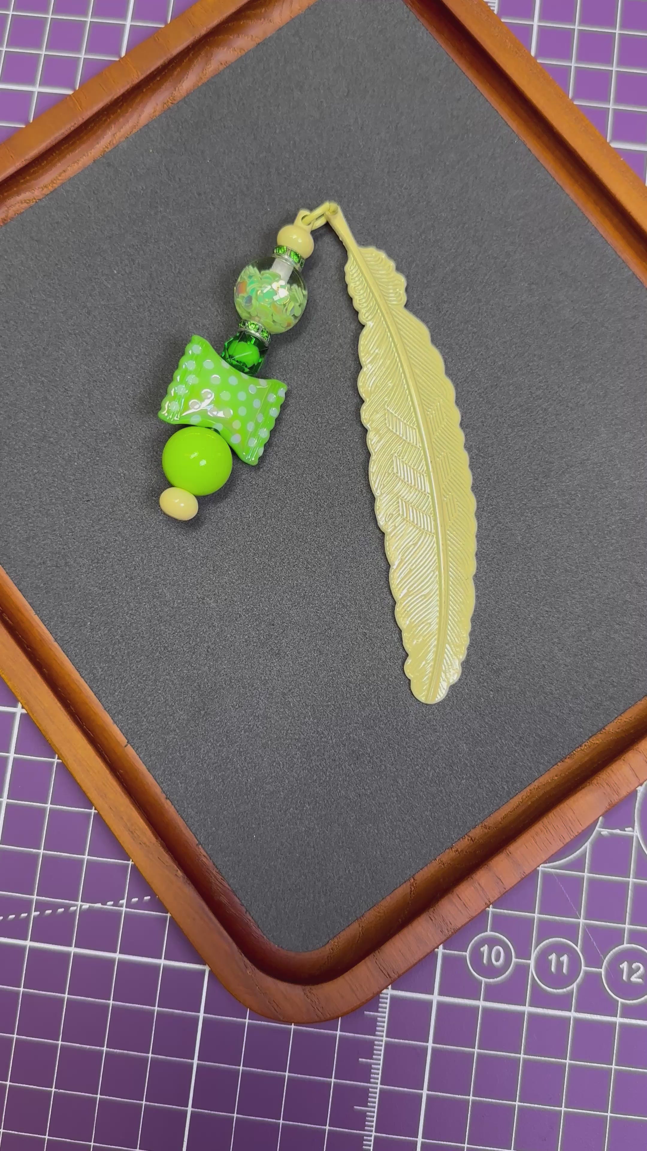 Beaded Leaf Bookmarks