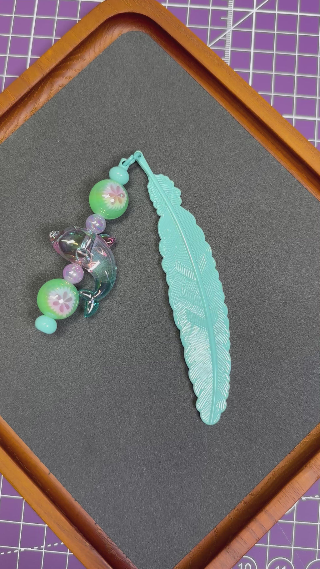Beaded Leaf Bookmarks