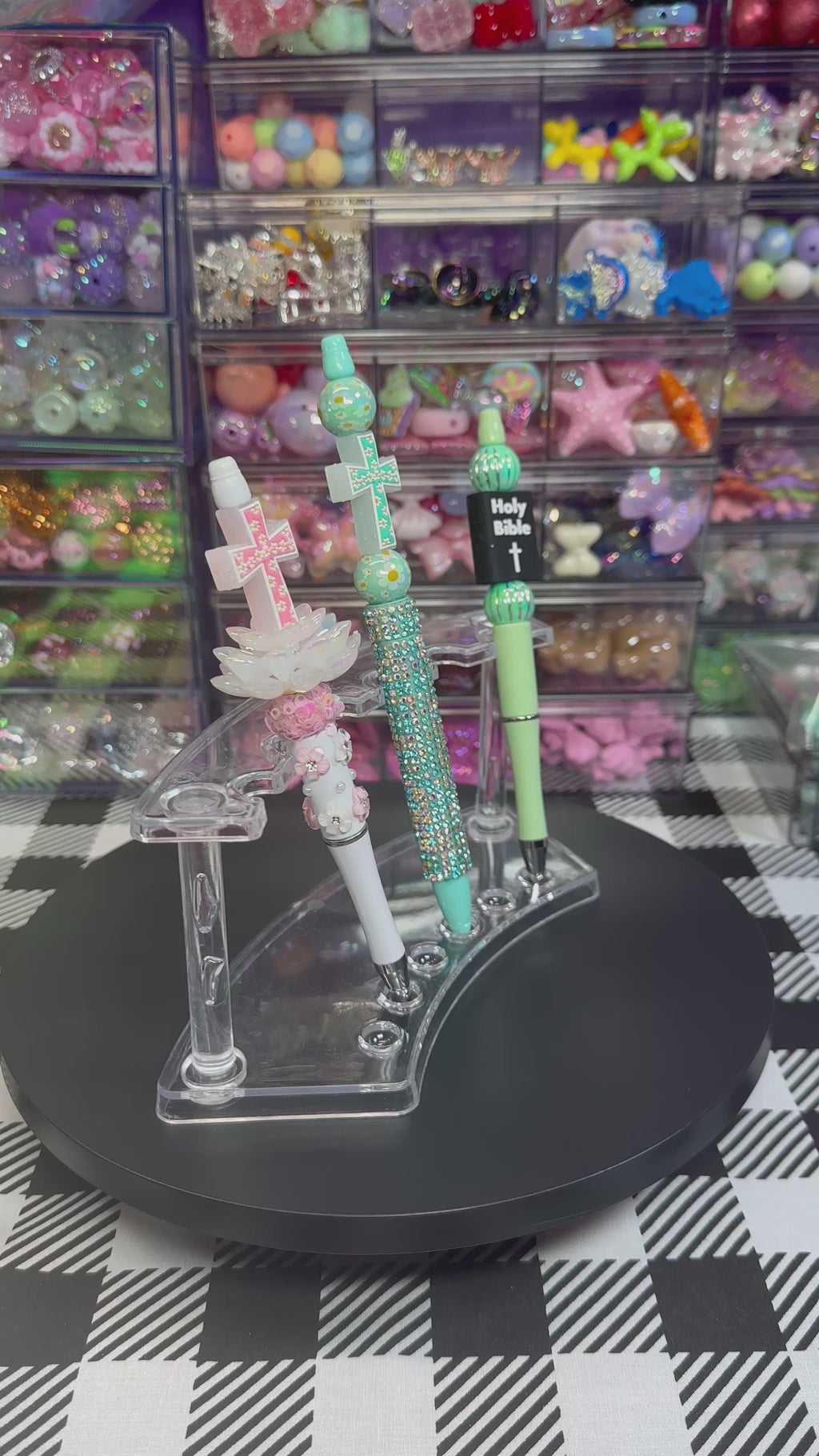 Beaded Pens with Religious Theme