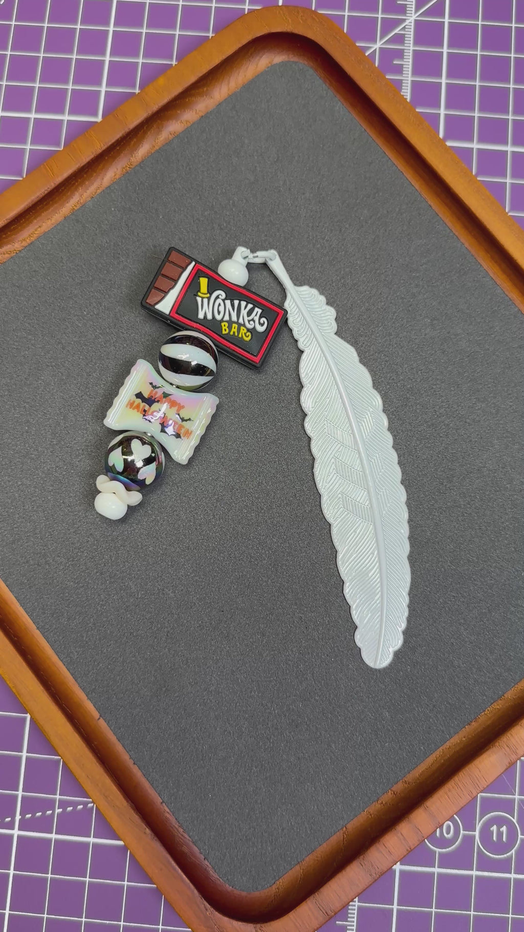 Beaded Leaf Bookmarks