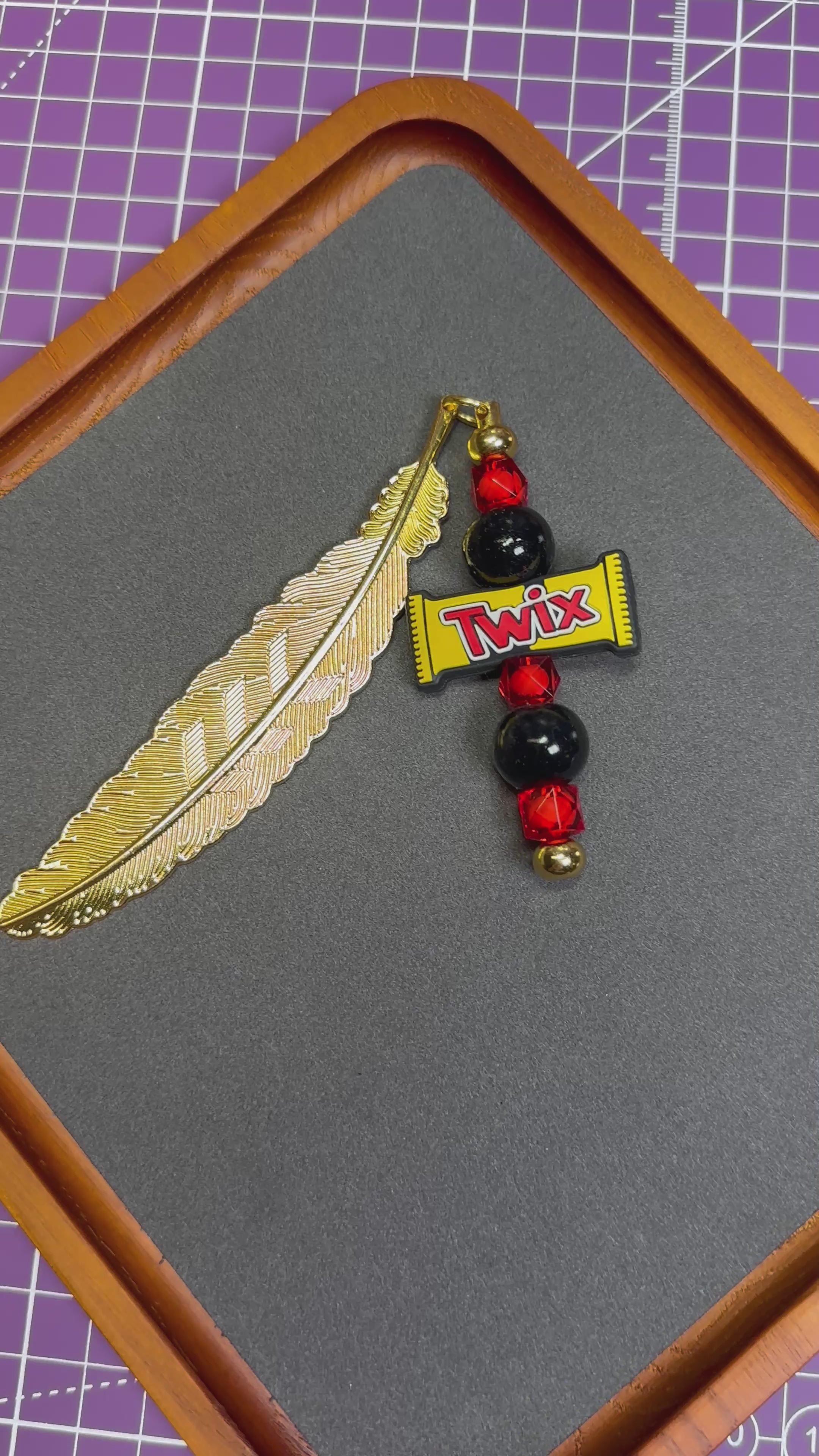 Beaded Leaf Bookmarks