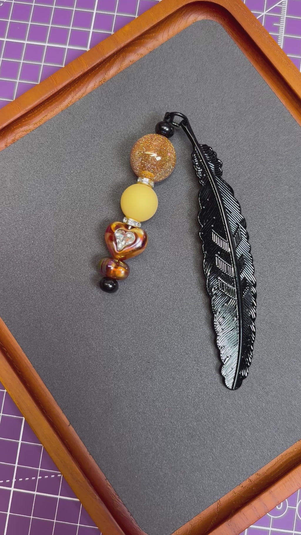 Beaded Leaf Bookmarks