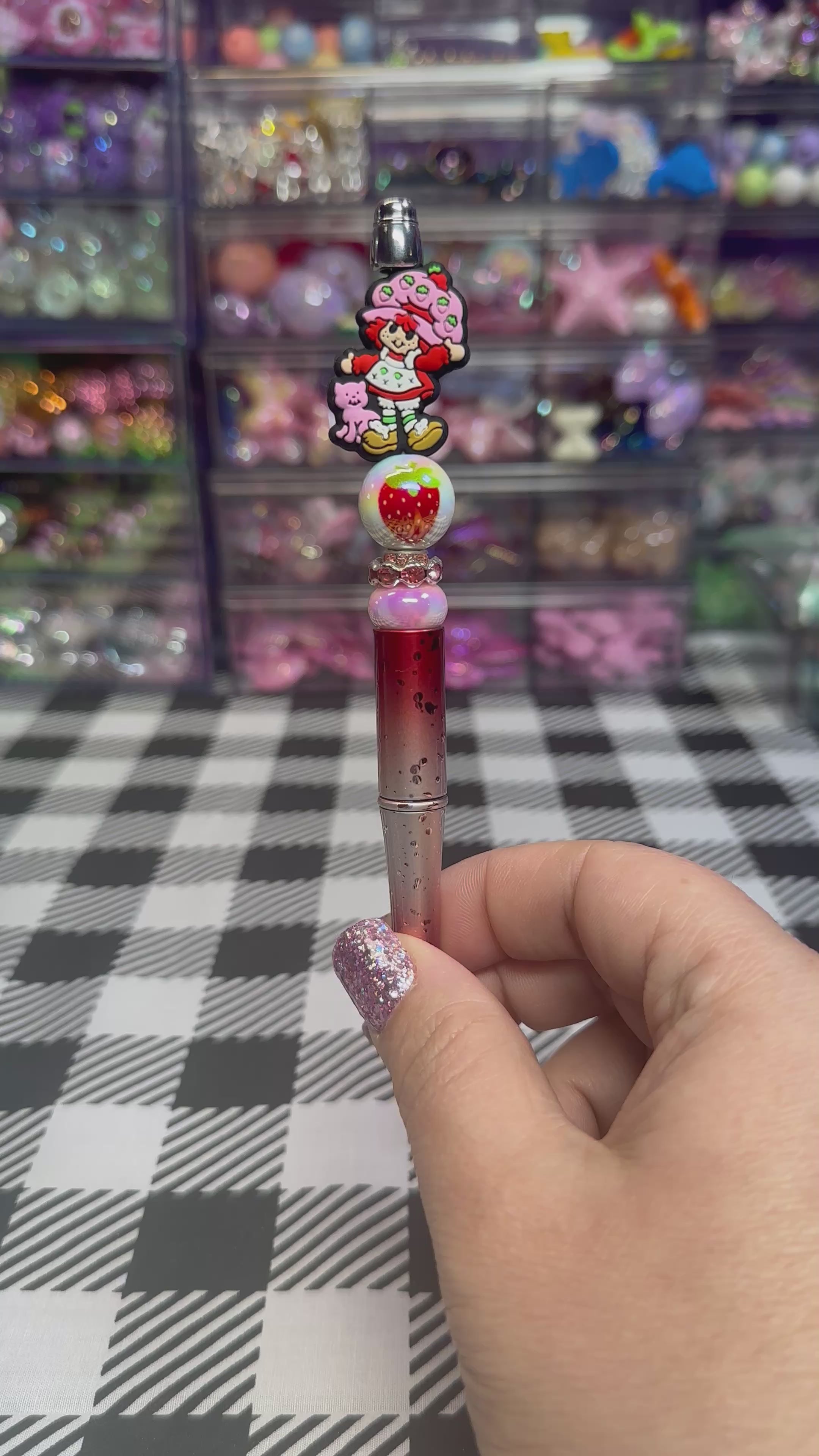 Beaded Pens Strawberry Girl Collection